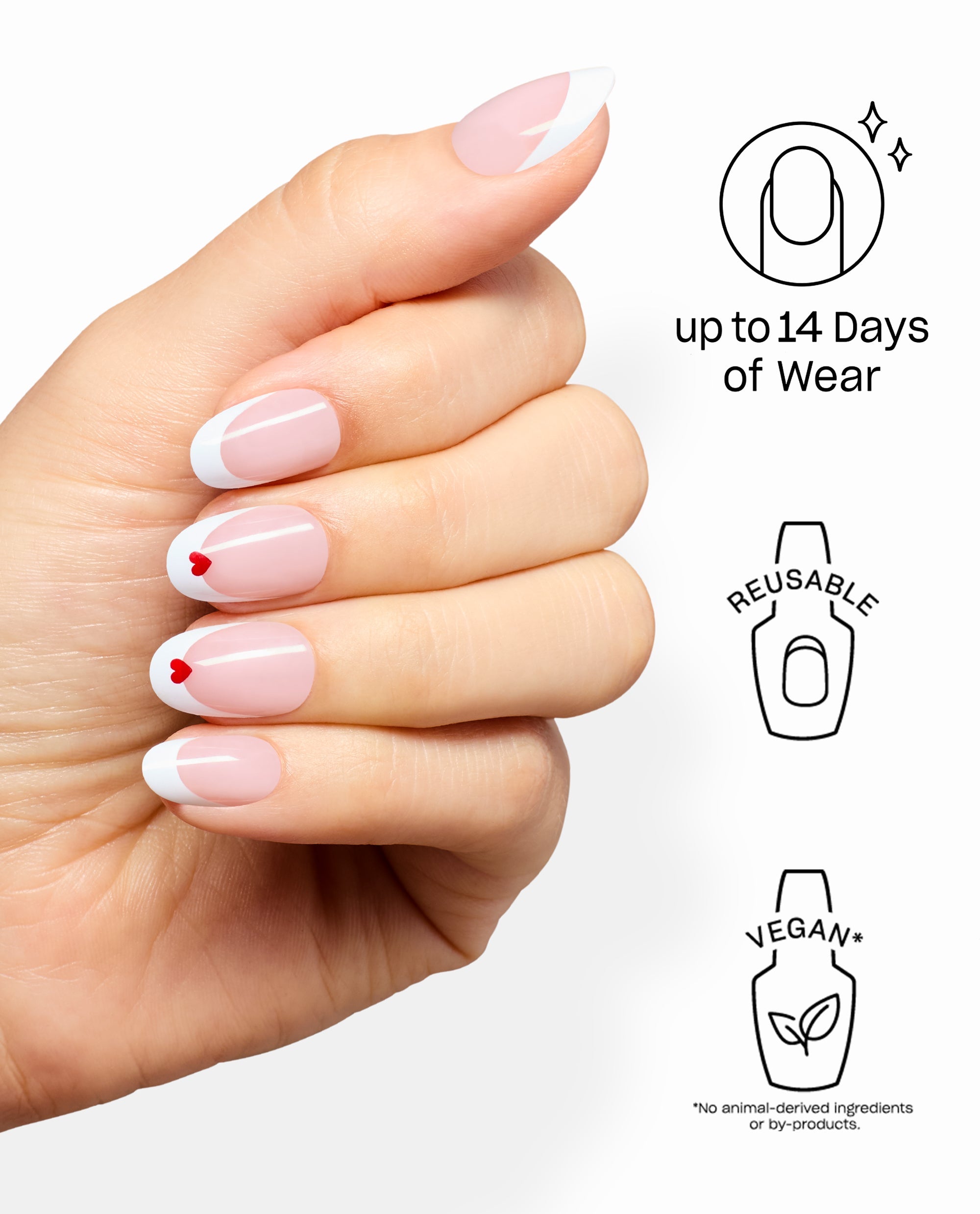 Mon Cherry French Tip Press-On Nails Benefits