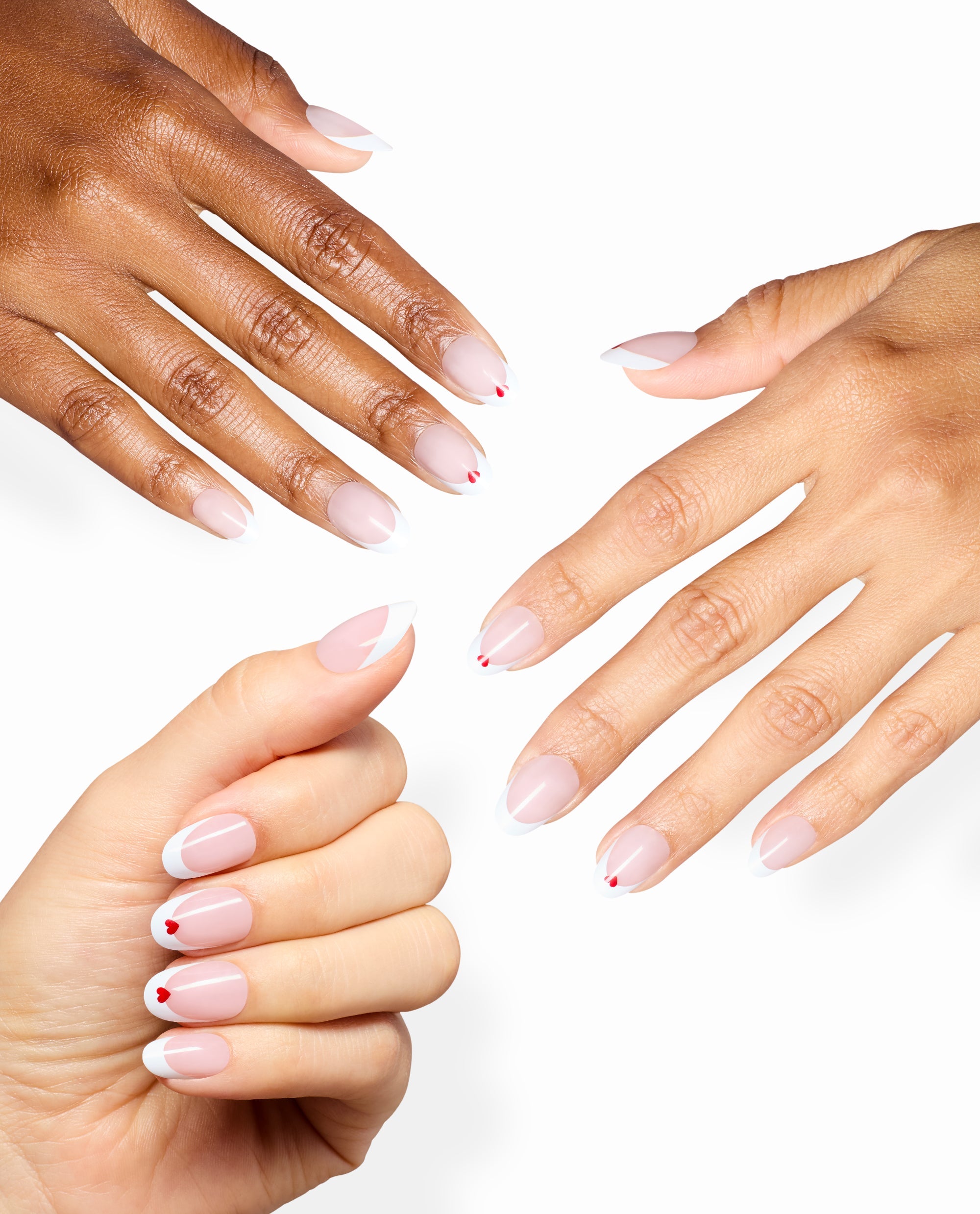 Mon Cherry French Tip Press-On Nails Mani