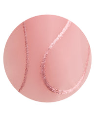 OPI’m Just a Whirl Sticking Point nail swatch shows a soft blush pink base with rose-gold glitter swirl lines, highlighting a trending artificial nail design on a clean white background.
