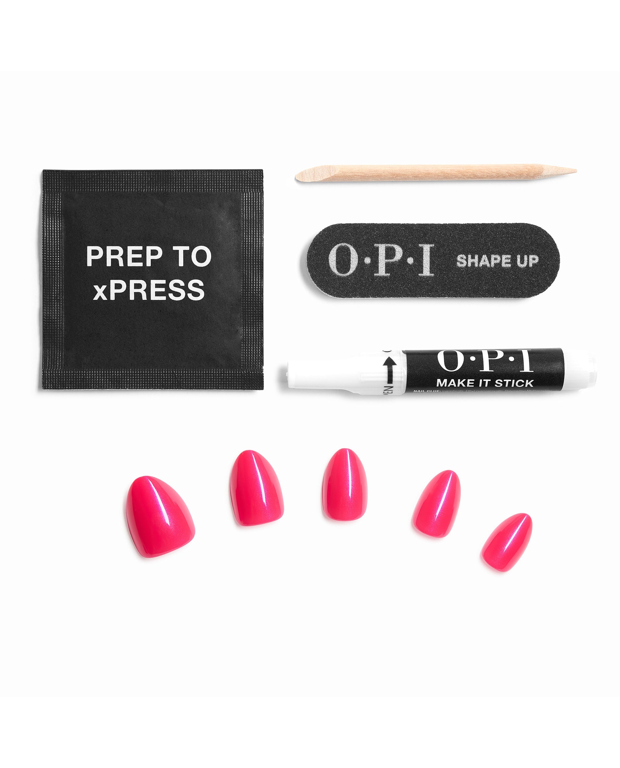 Pompeii Pink Hot Pink Shimmer Press-On Nails Contents