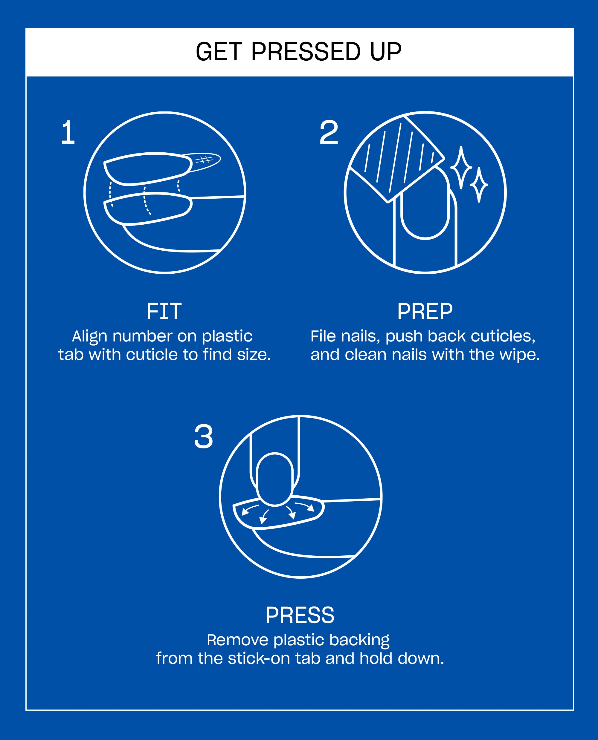 Pressed and Porcelain Blue Ceramic Almond Stick On Nails Instructions