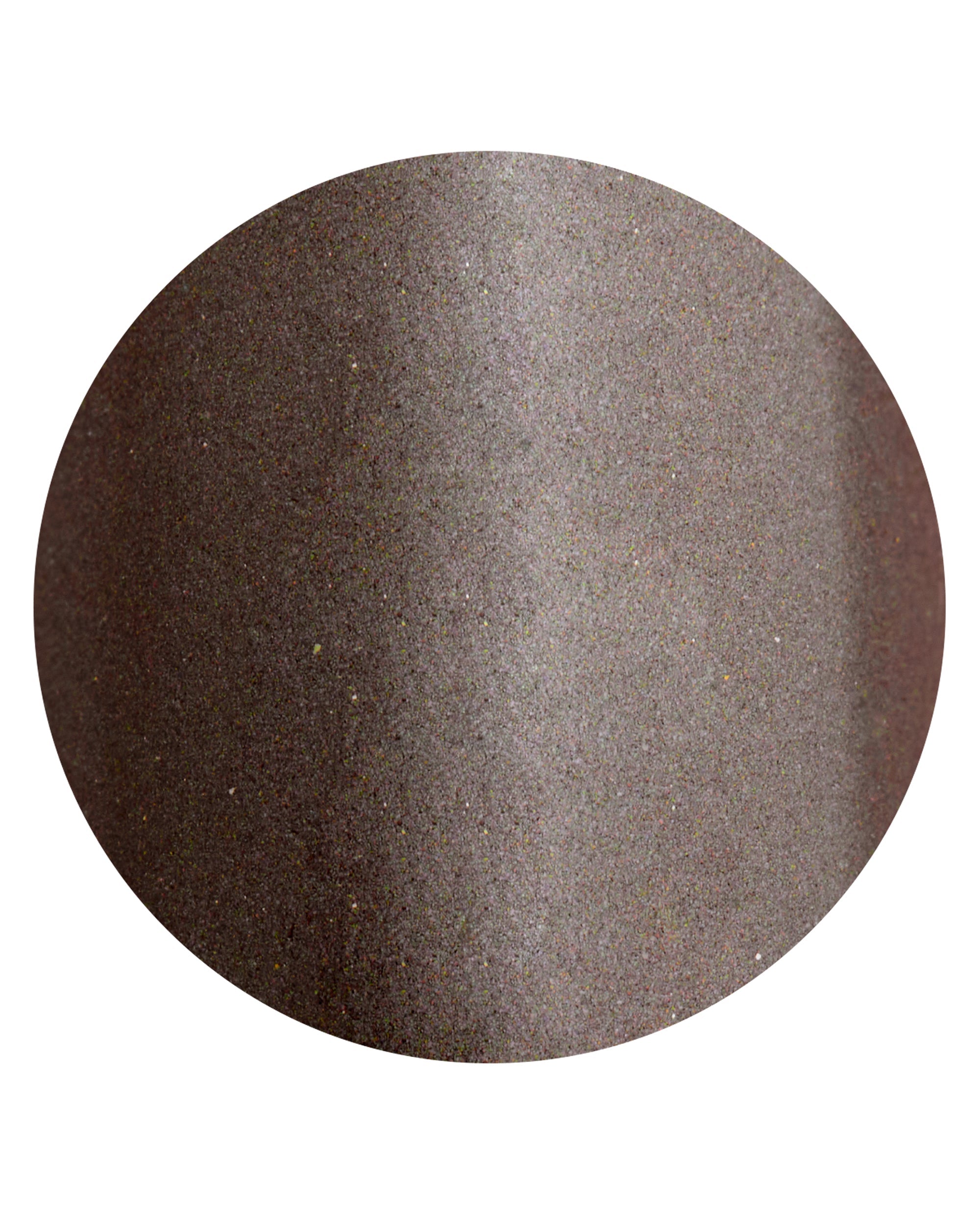 OPI The Mani Espresso Sticking Point artificial nail color swatch showing deep espresso brown with subtle metallic shimmer in a circular close-up on a white background.