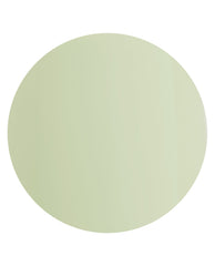 Pale sage green OPI The Pass is Always Greener On Point nail color swatch displayed as a smooth round sample on a clean white background.