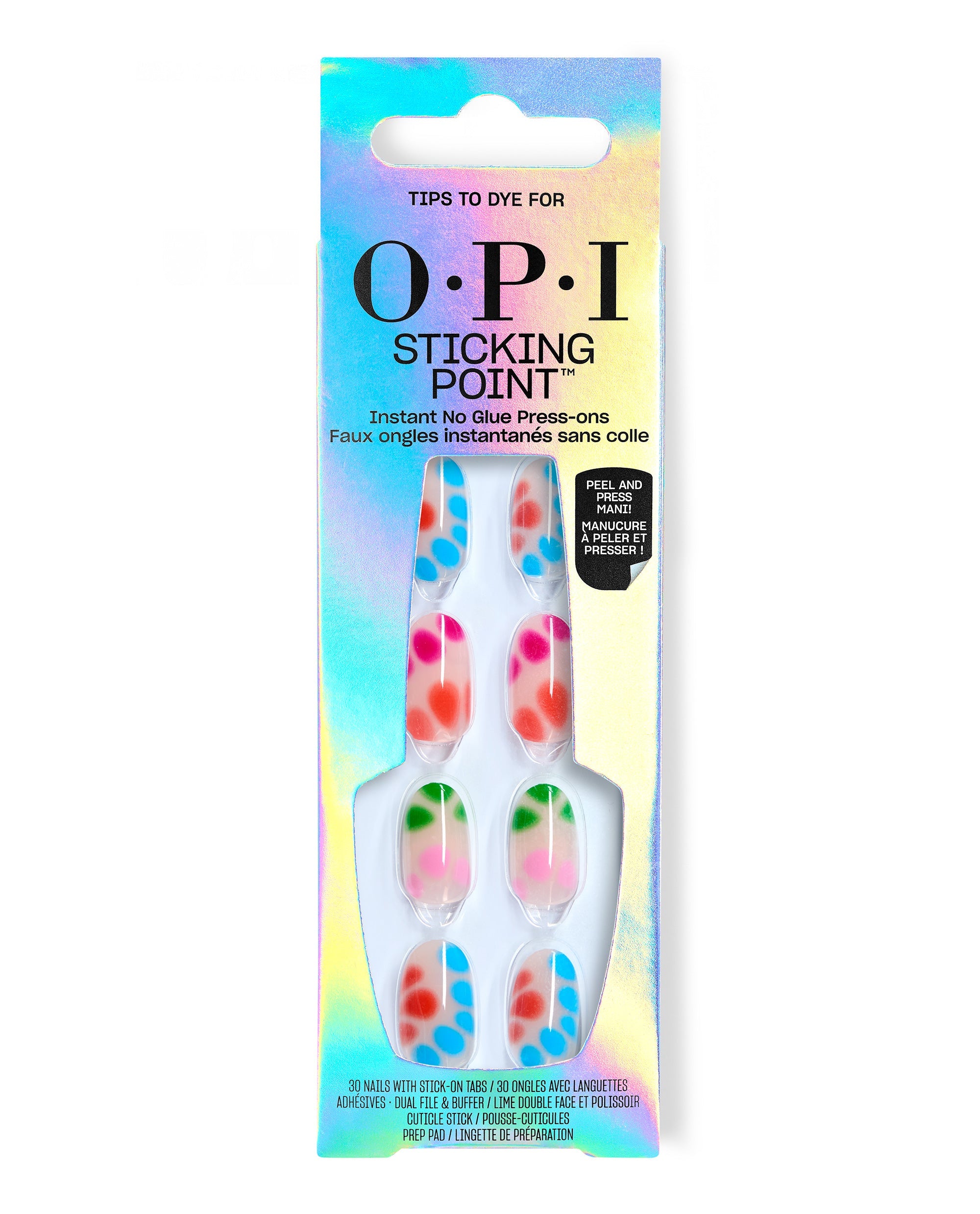 Tips to Dye For Tie-Dye Effect Round Stick On Nails