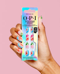 Tips to Dye For Tie-Dye Effect Round Stick On Nails Hand and Product