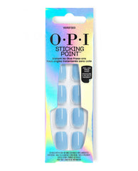 Verified Glossy Baby Blue Square Stick On Nails| OPI