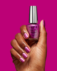 A Lil Suga & Spice Purple Long-lasting Nail Polish Hand and Bottle