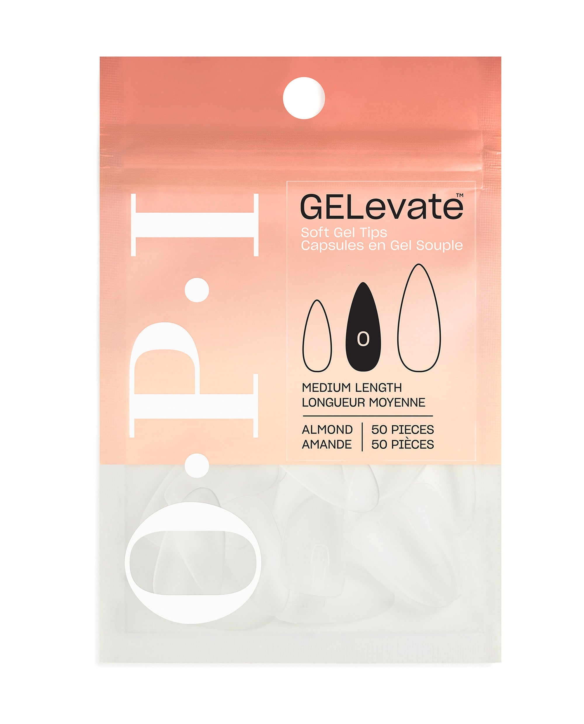 GELevate™ Soft Gel Tips Refill Pack - Almond Shape Medium Length