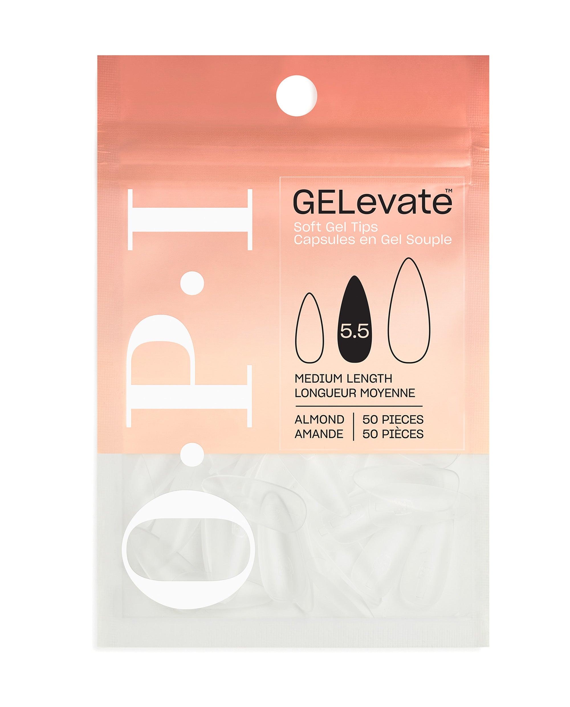 GELevate™ Soft Gel Tips Refill Pack - Almond Shape Medium Length
