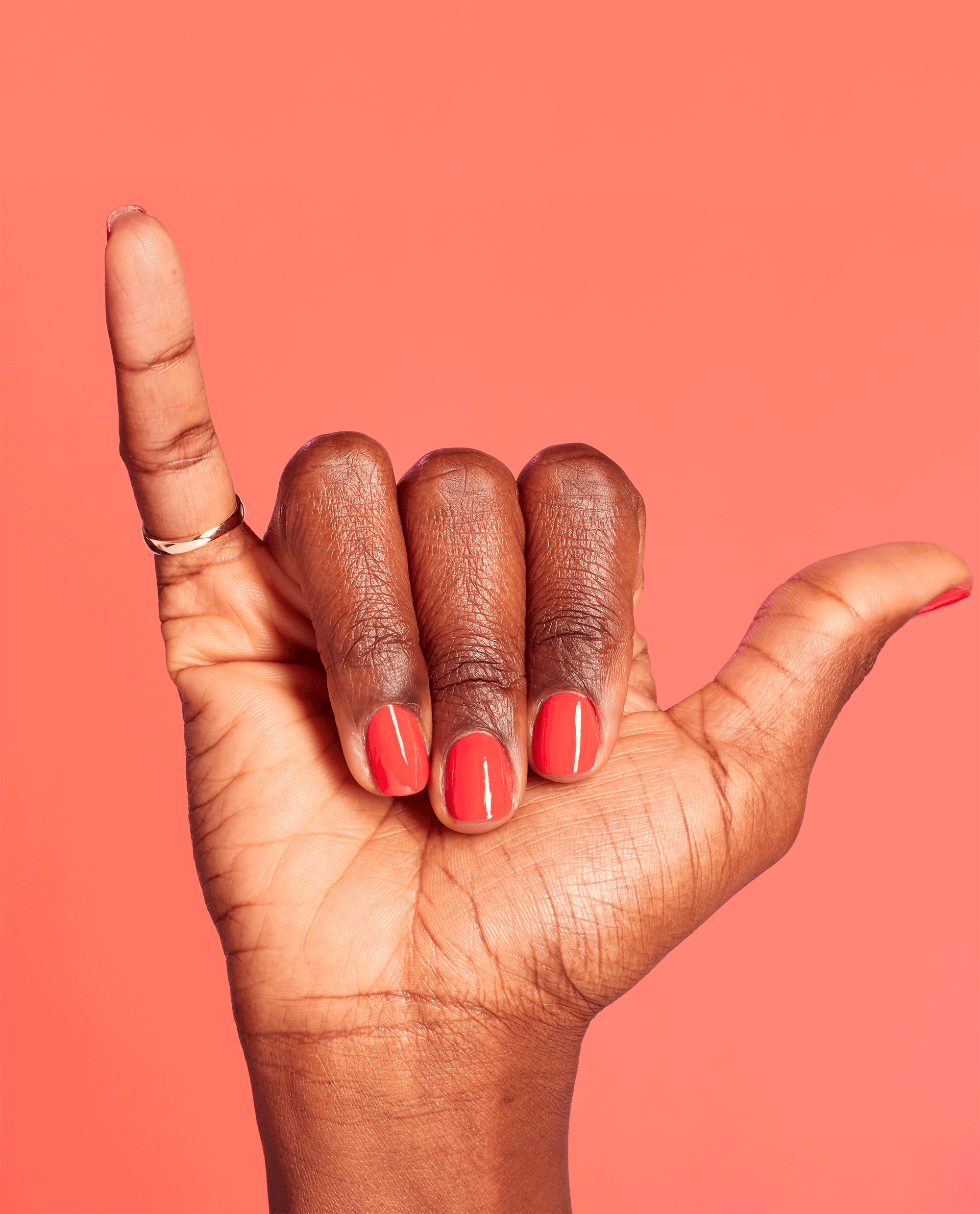 OPI Aloha from OPI Orange Dipping Powder GIF