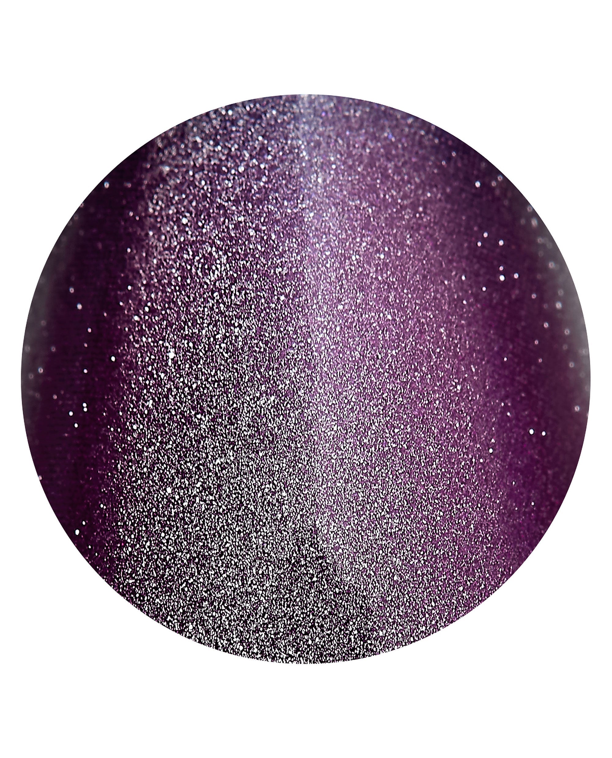 Aura After Dark OPI xPRESS/ON nail color swatch showing a deep plum-purple shimmer with fine silver sparkle, ideal for dramatic fall nail colors.