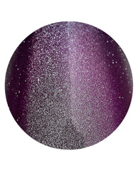 Aura After Dark OPI xPRESS/ON nail color swatch showing a deep plum-purple shimmer with fine silver sparkle, ideal for dramatic fall nail colors.