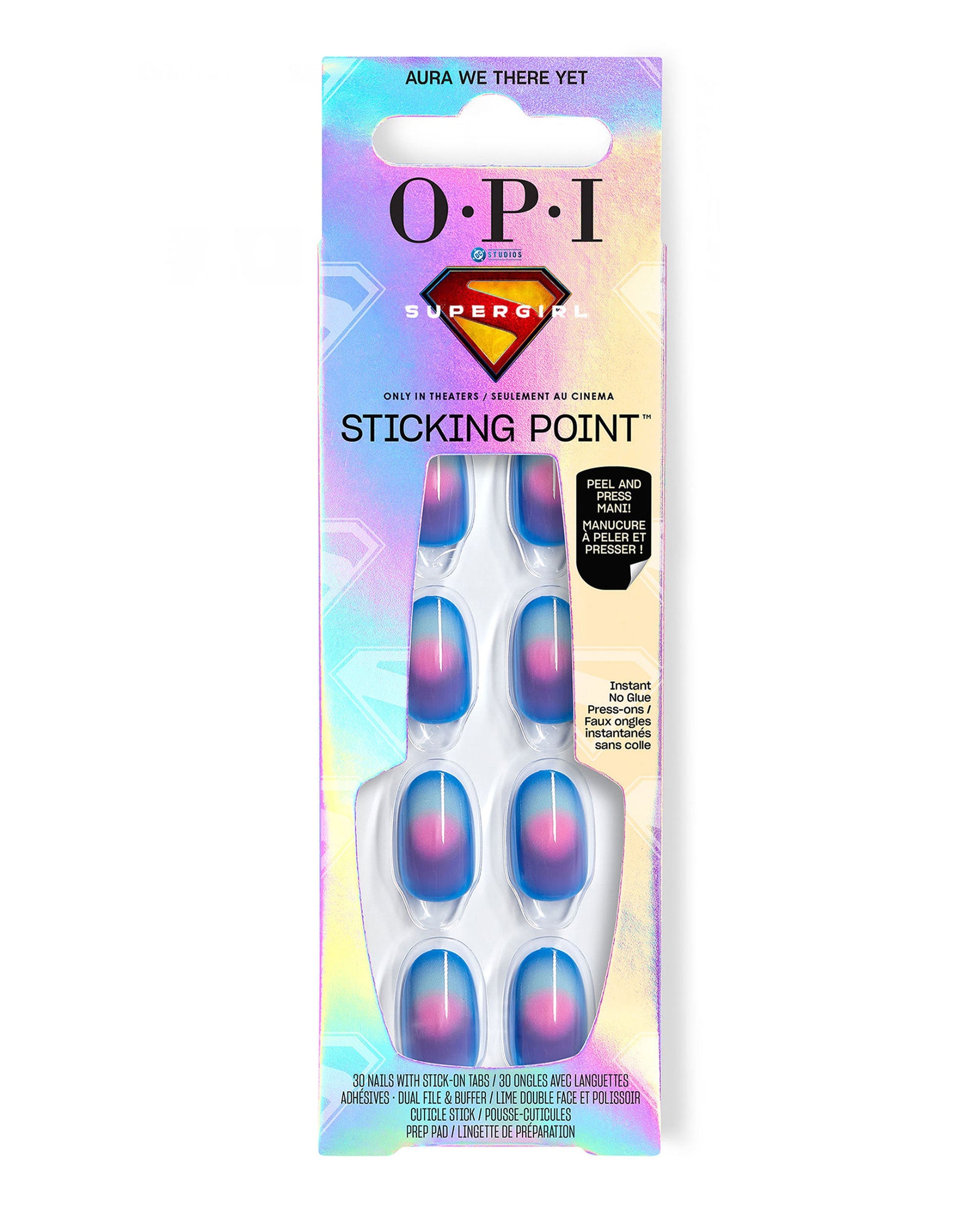 Aura We There Yet Blue and Pink Aura Press-On Nails Product