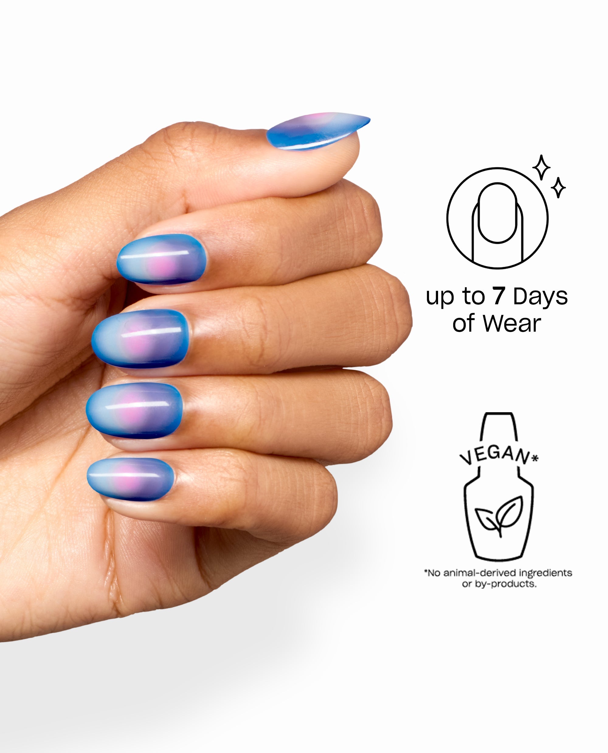 Aura We There Yet Blue and Pink Aura Press-On Nails Benefits
