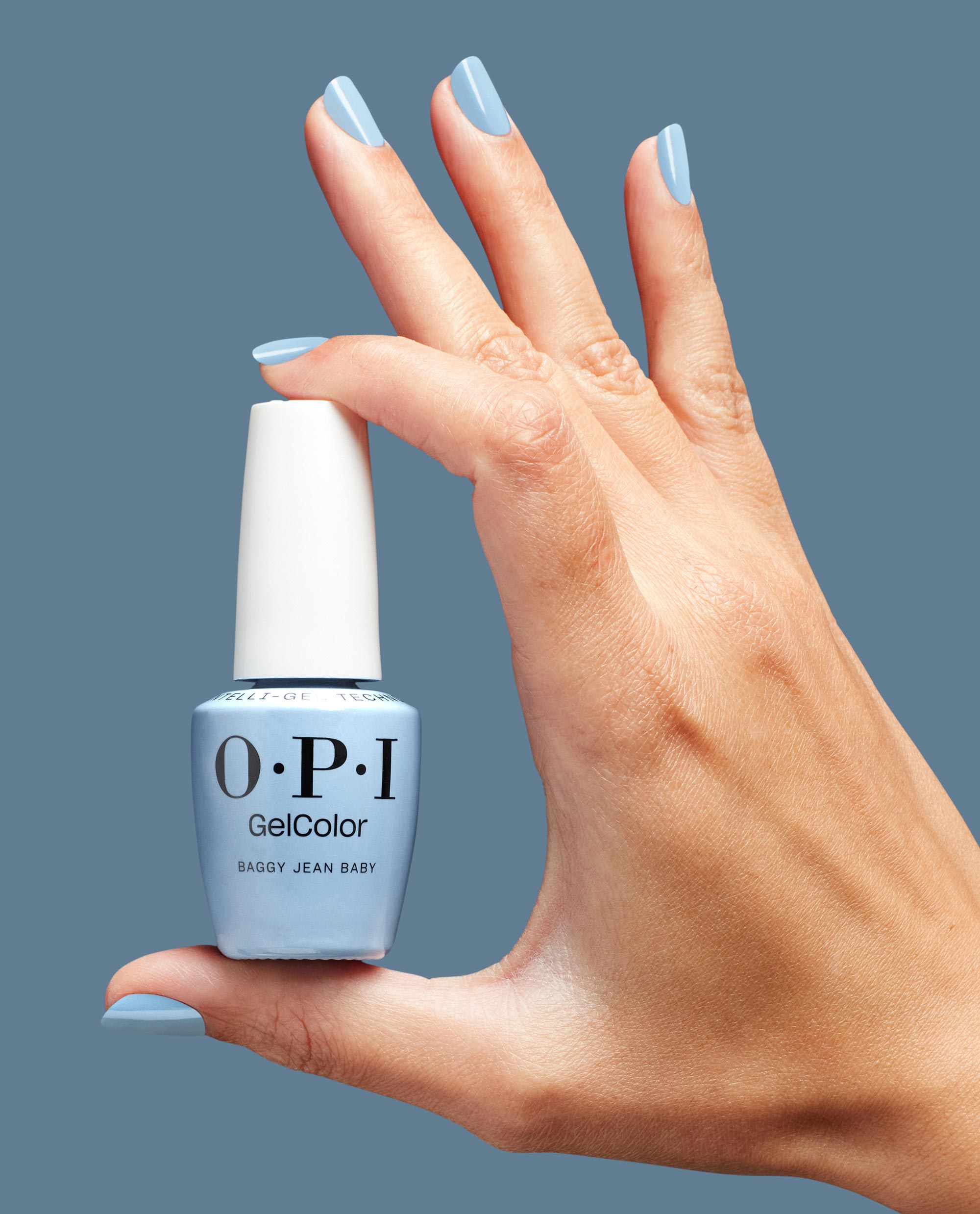 Baggy Jean Baby Gel Nail Polish Hand and Bottle