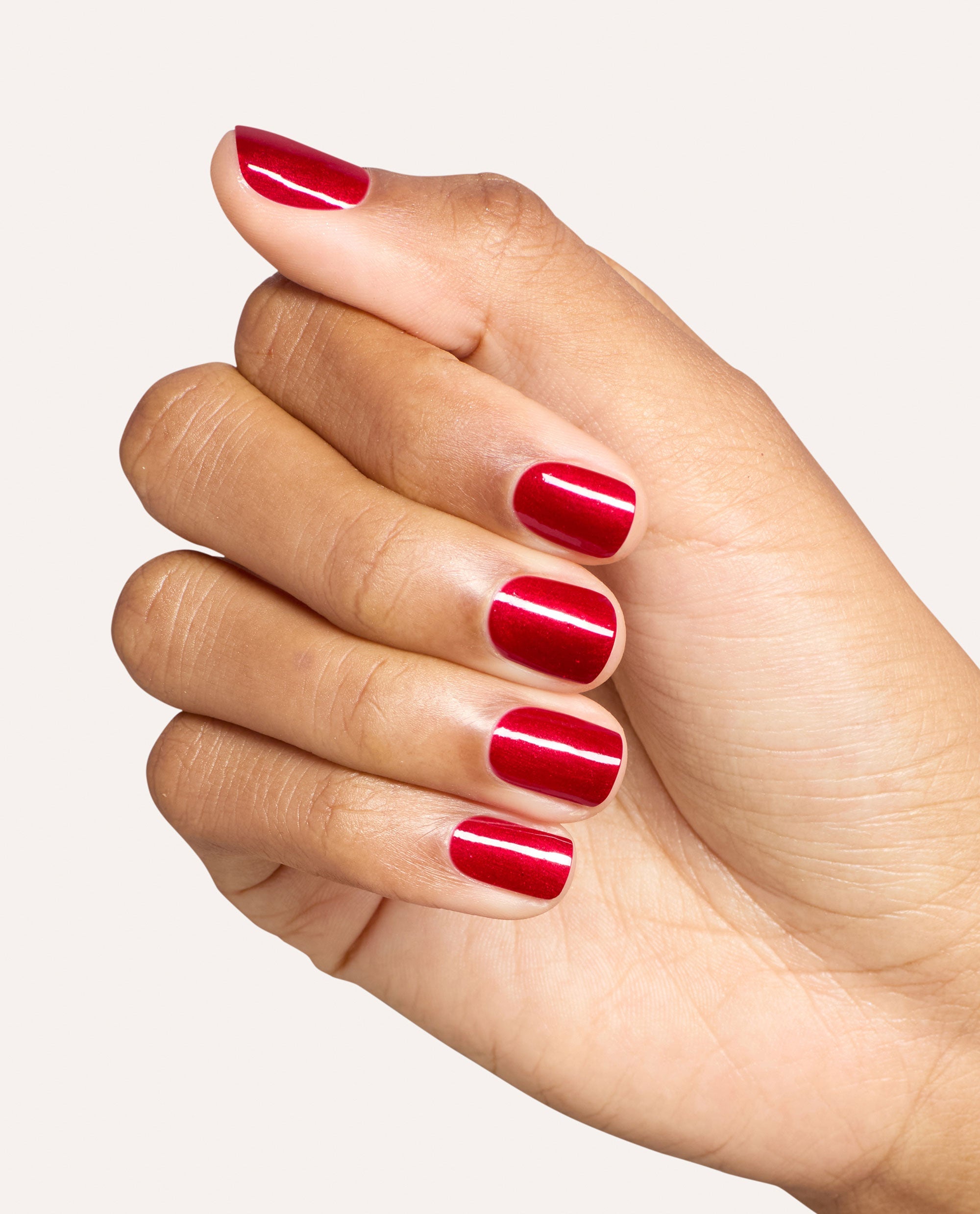 Battle Red-y Red Shimmer Quick-Dry Nail Polish Mani