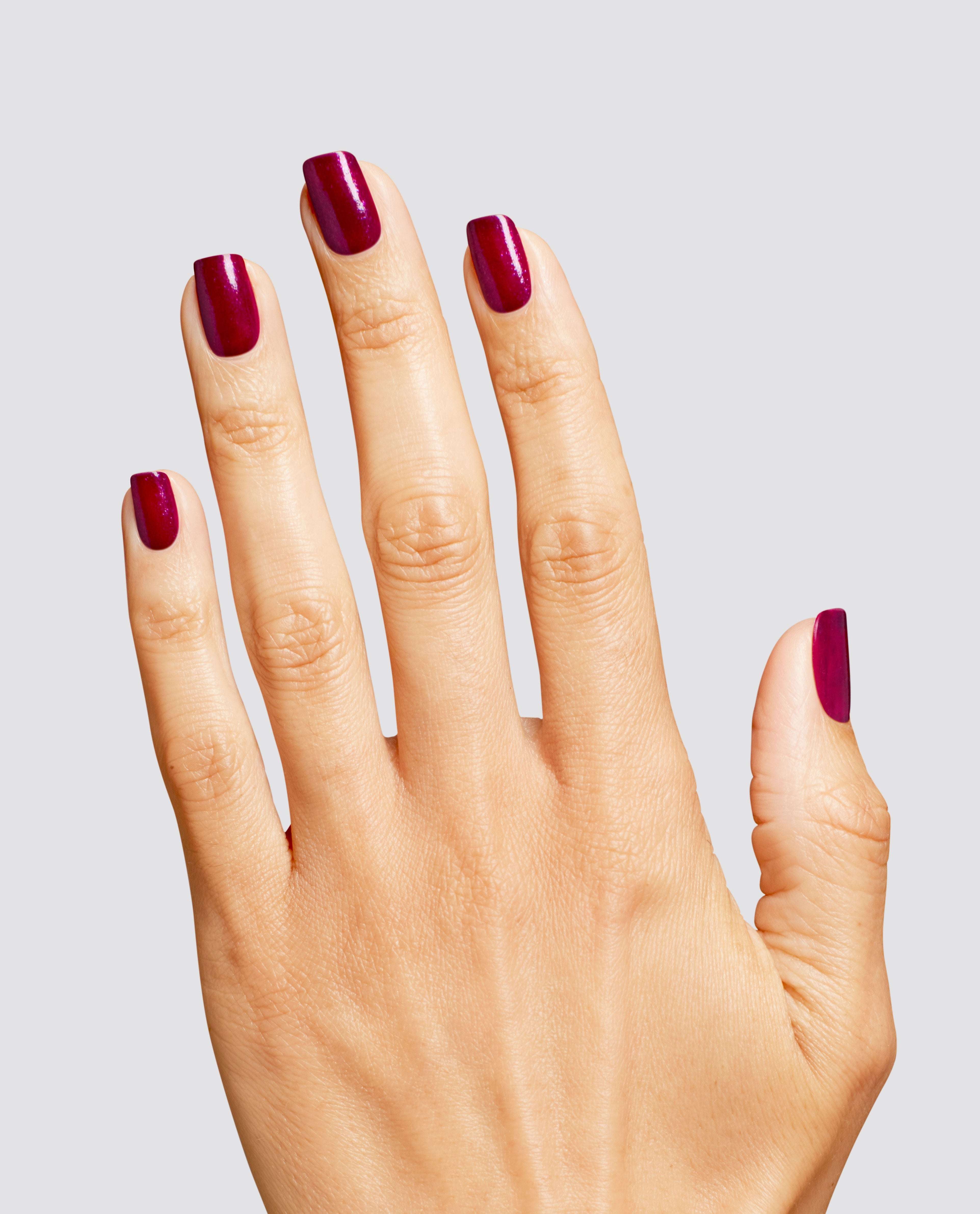 Berry and Bright Red Nail Polish Mani