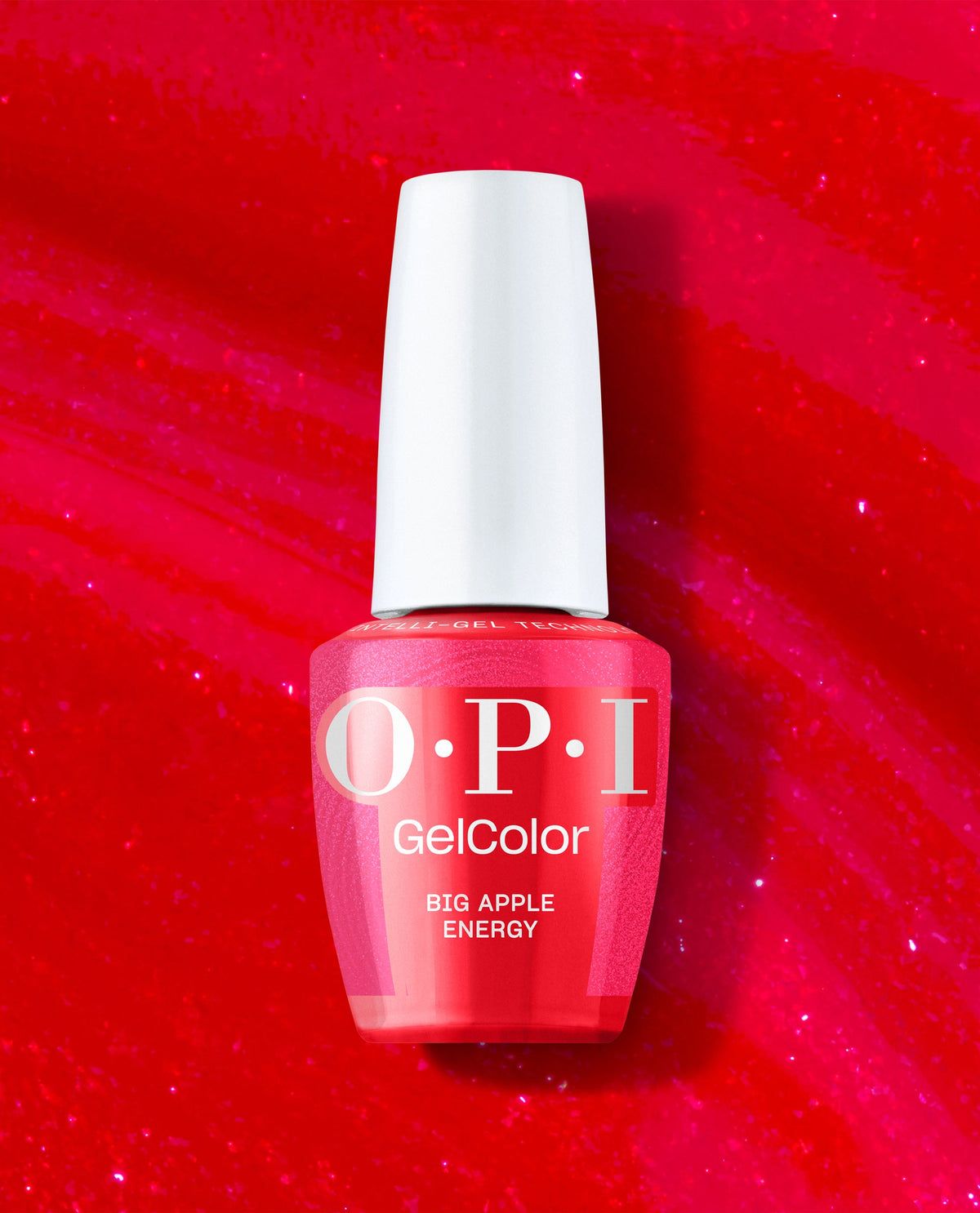 Big Apple Energy Shimmery Red Gel Nail Polish
