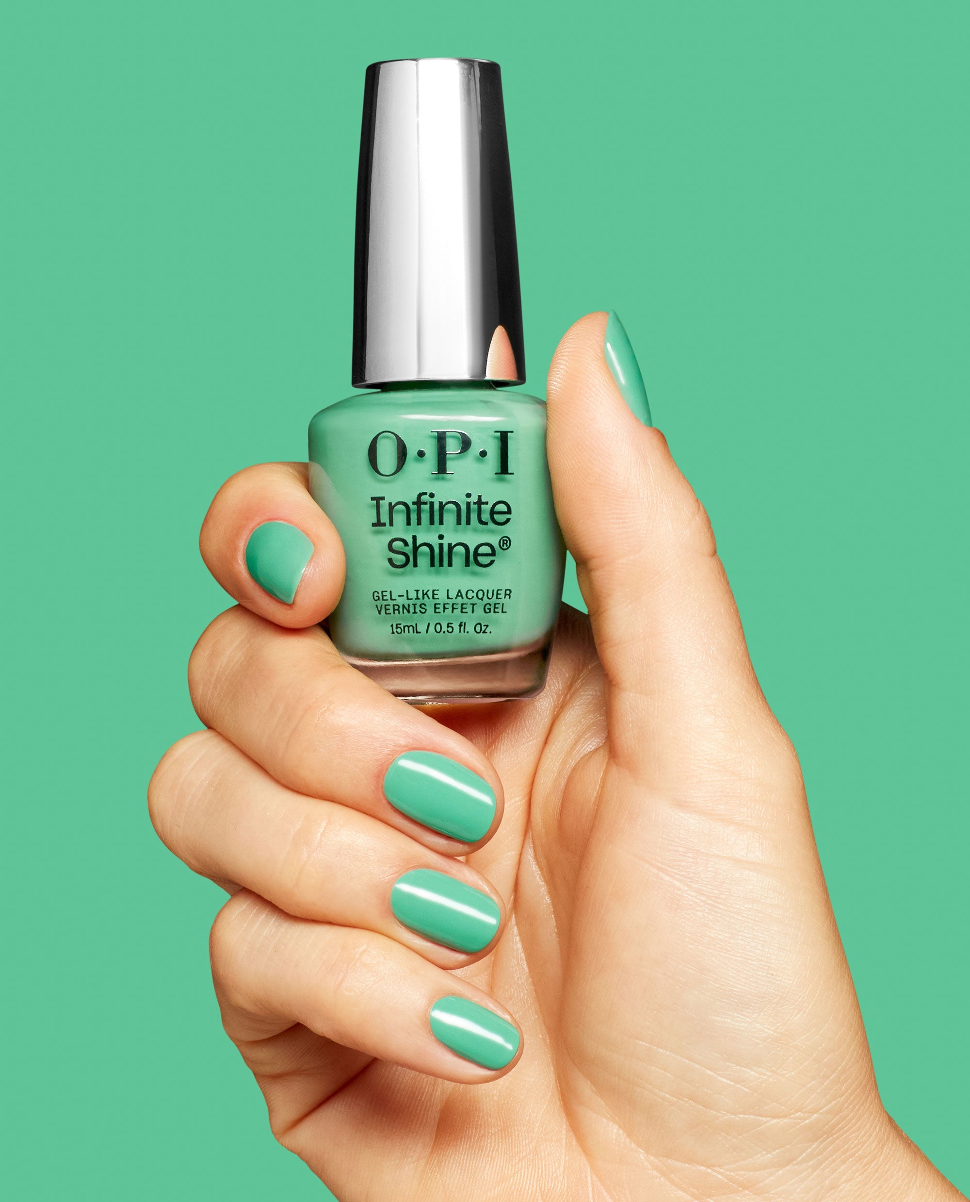 Big Apple Green Long Lasting Nail Polish Hand and Product