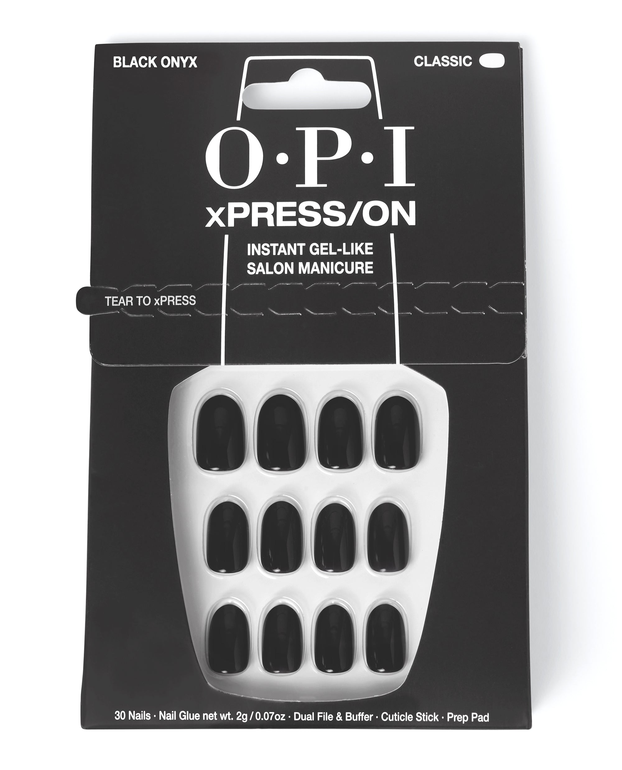 OPI Black Onyx - Short Black Press-on Nails