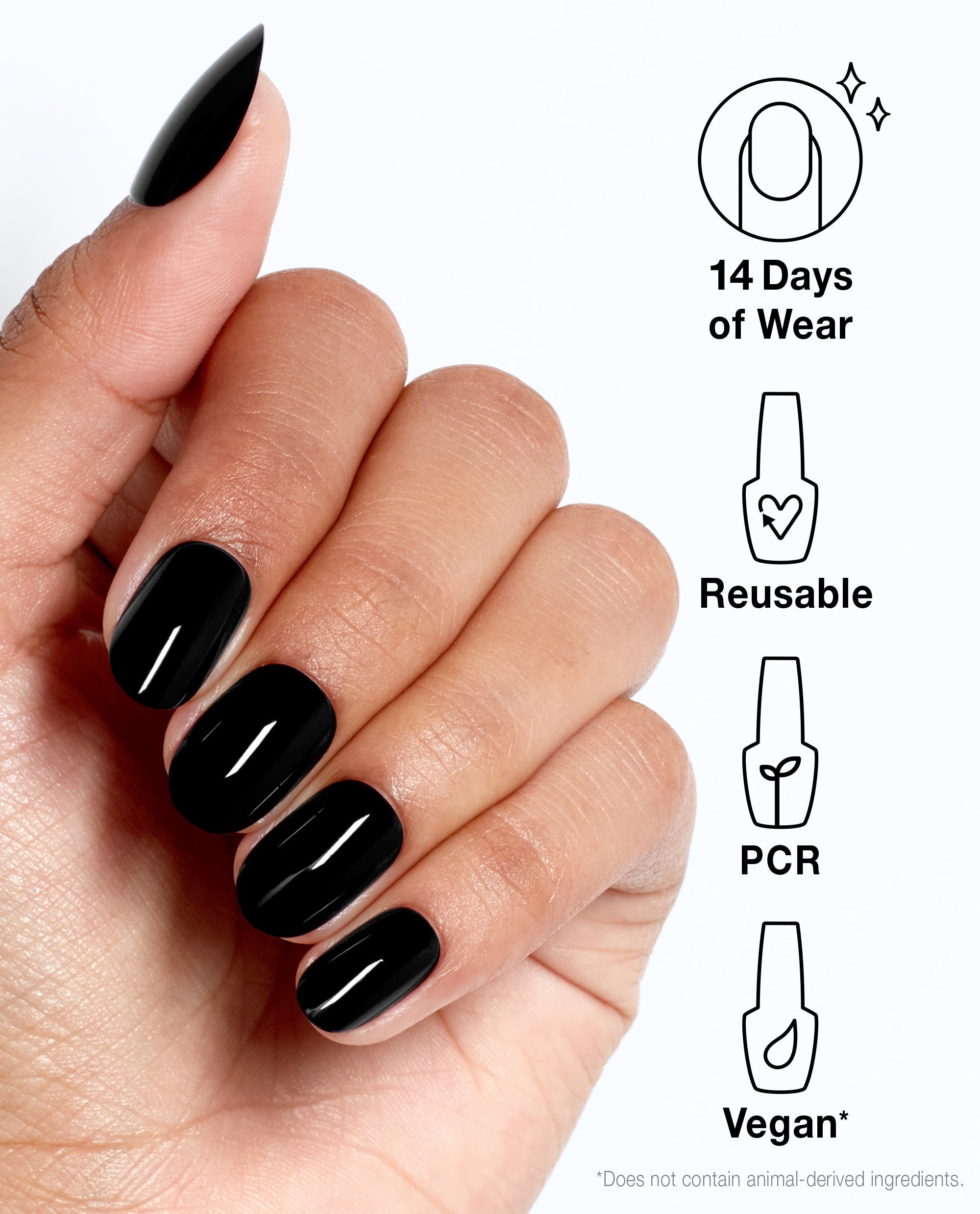 OPI Black Onyx - Short Black Press-on Nails Benefits
