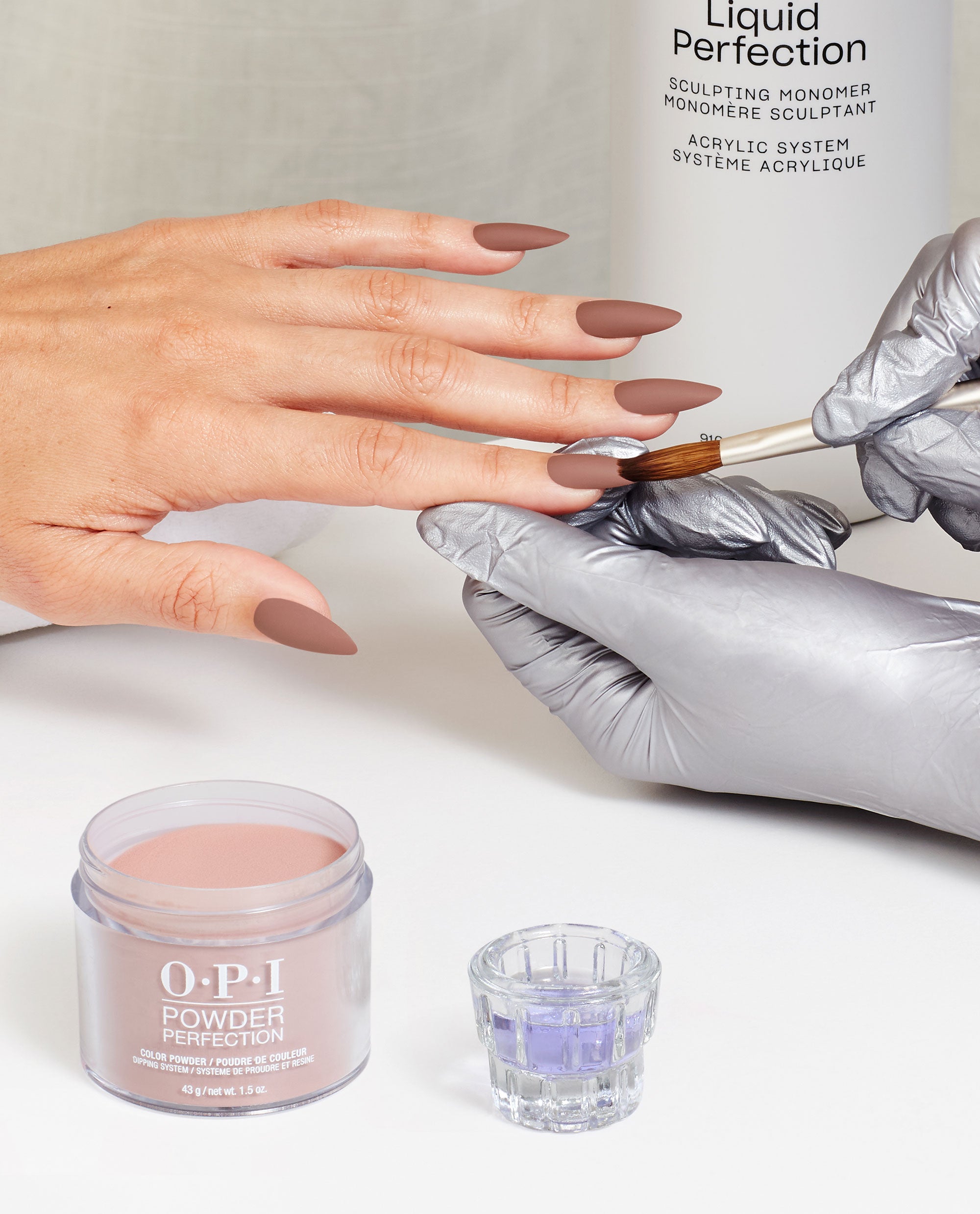 Bonfire Serenade Brown Dipping Powder Application