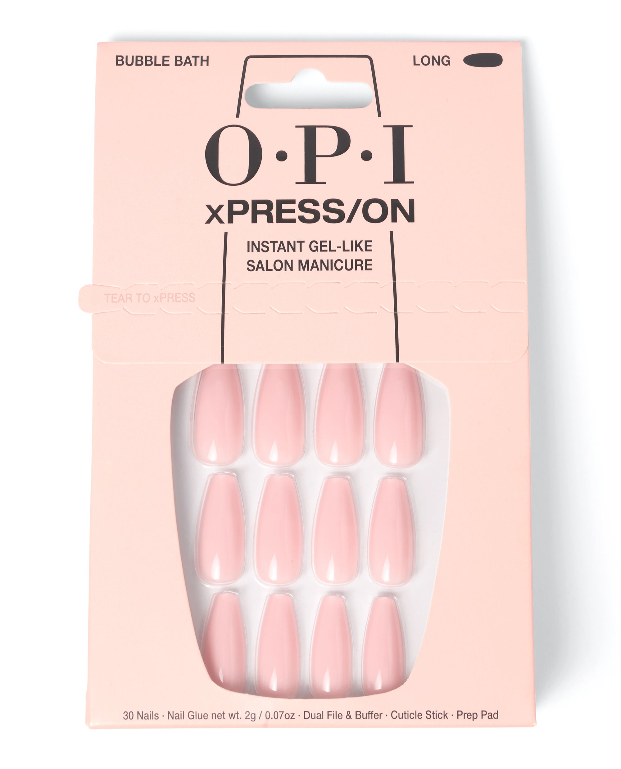 OPI Bubble Bath - Long Nude Press-on Nails