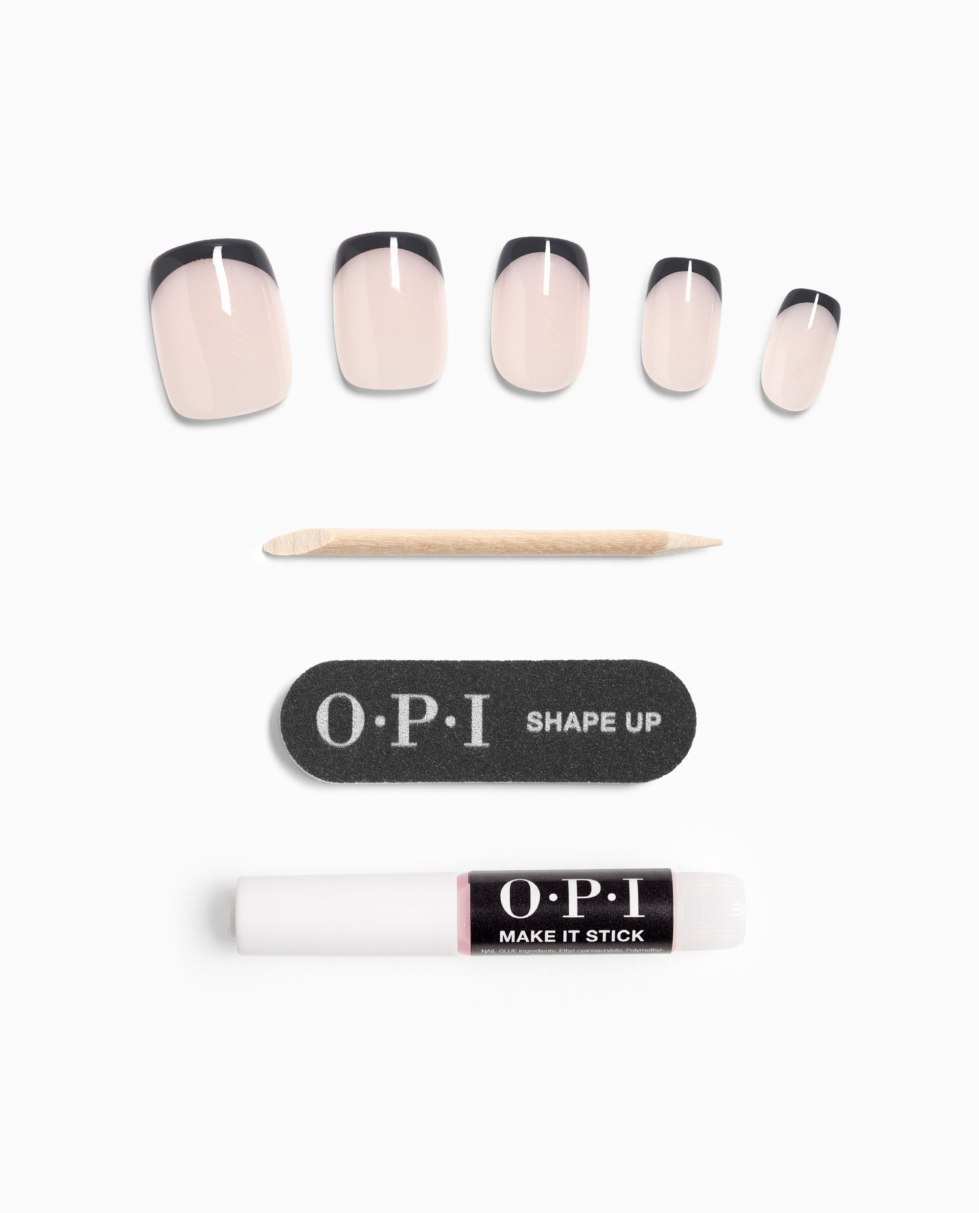 OPI Business Casual French Mani Press On Nails Contents