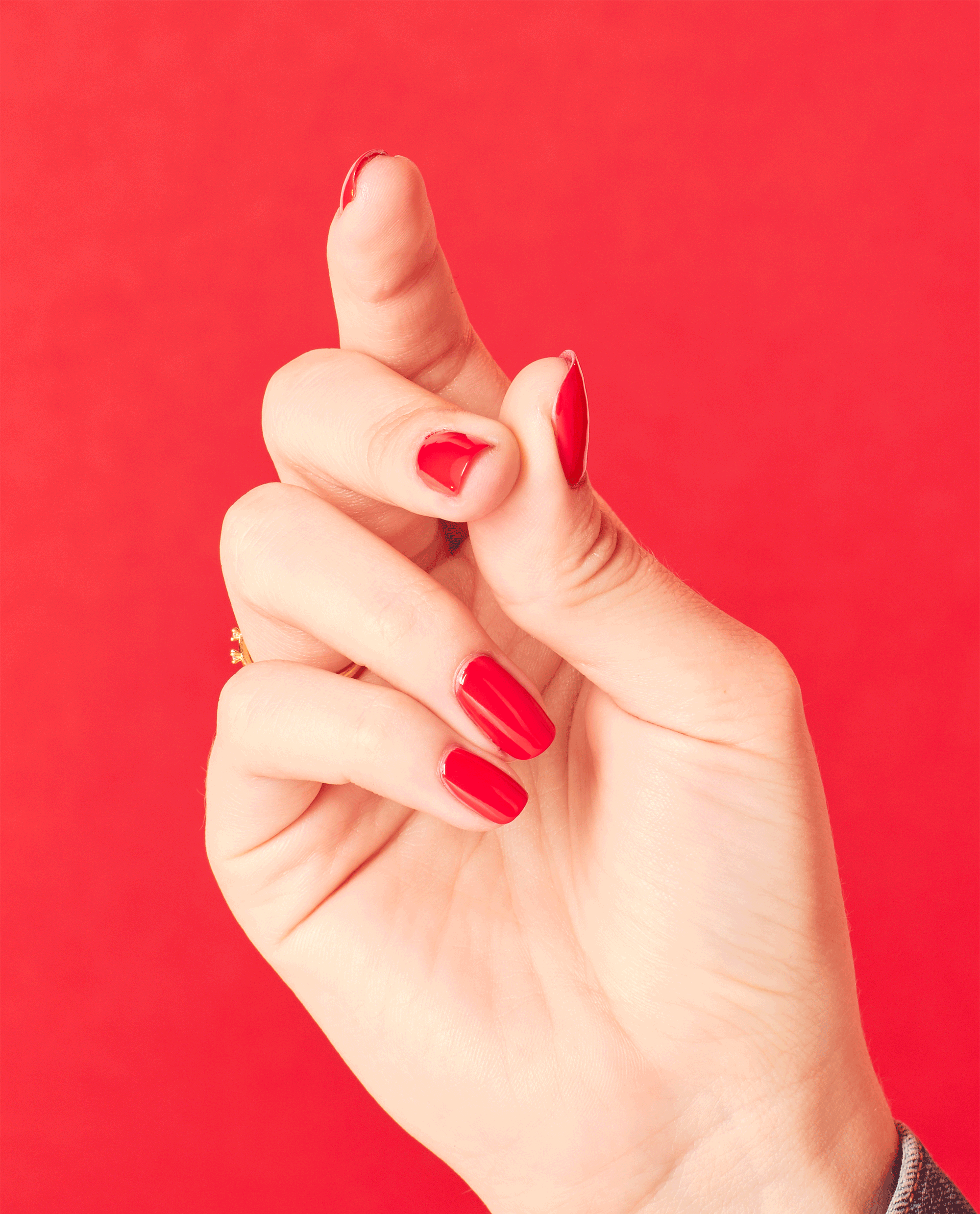 OPI Cajun Shrimp Red Gel Nail Polish GIF