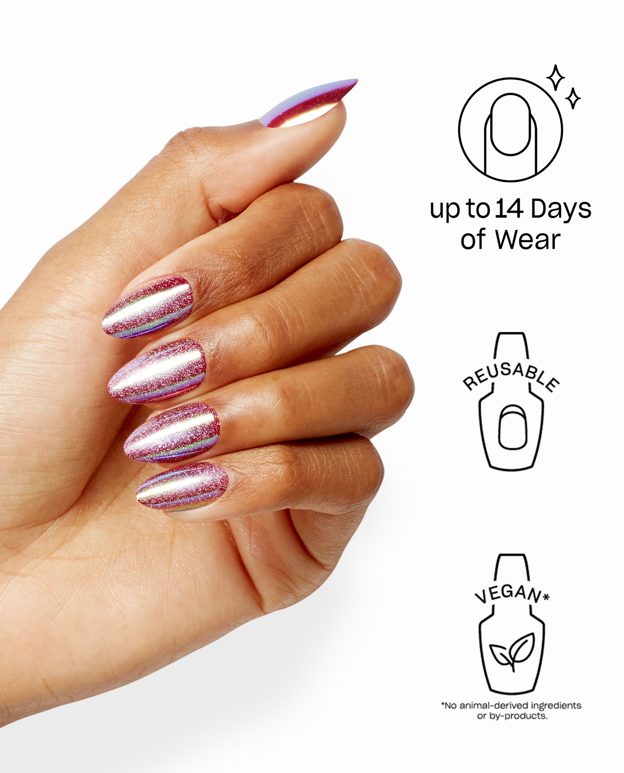 Chrome Like Whoa Press-on Nails Benefits