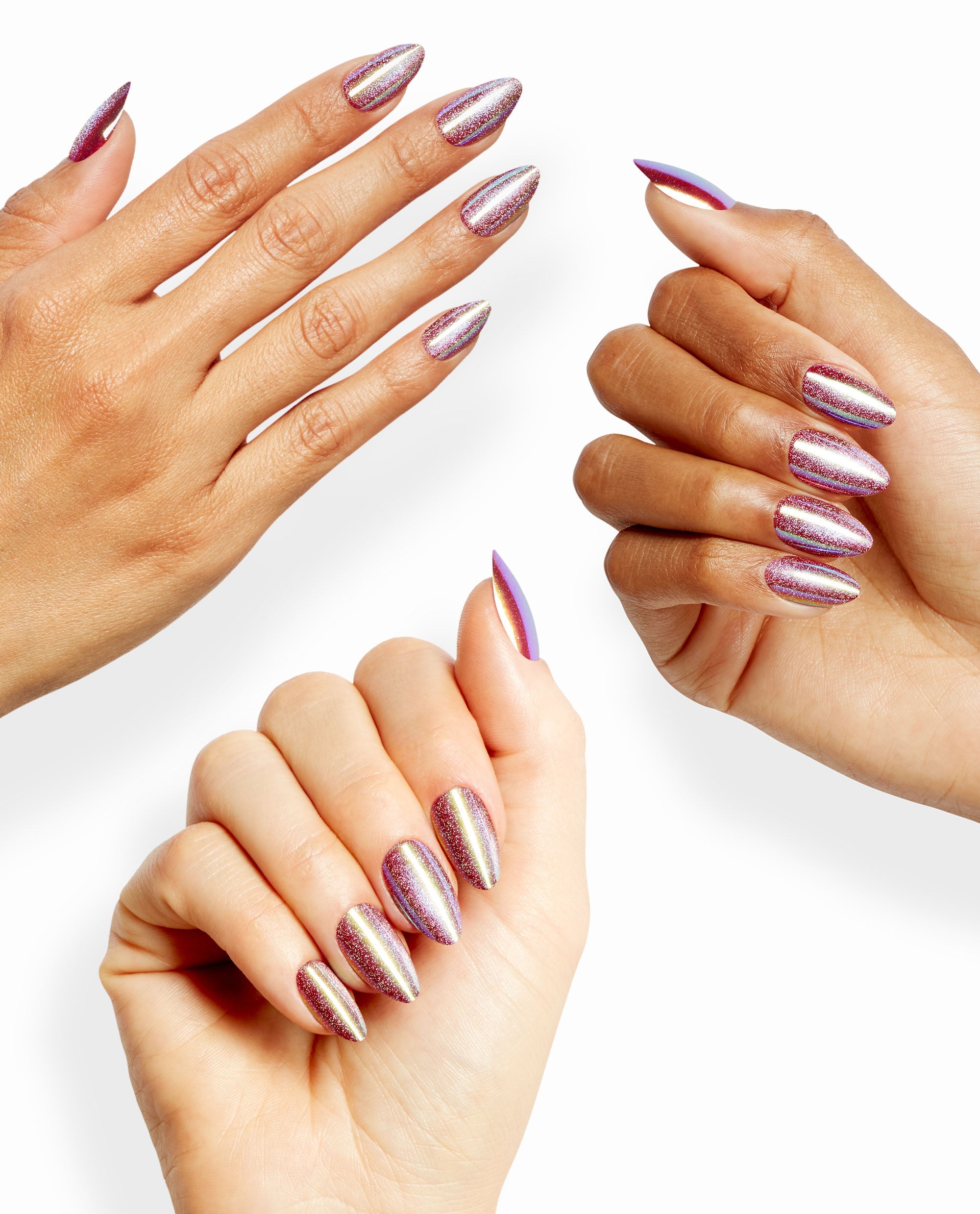 Chrome Like Whoa Press-on Nails Mani