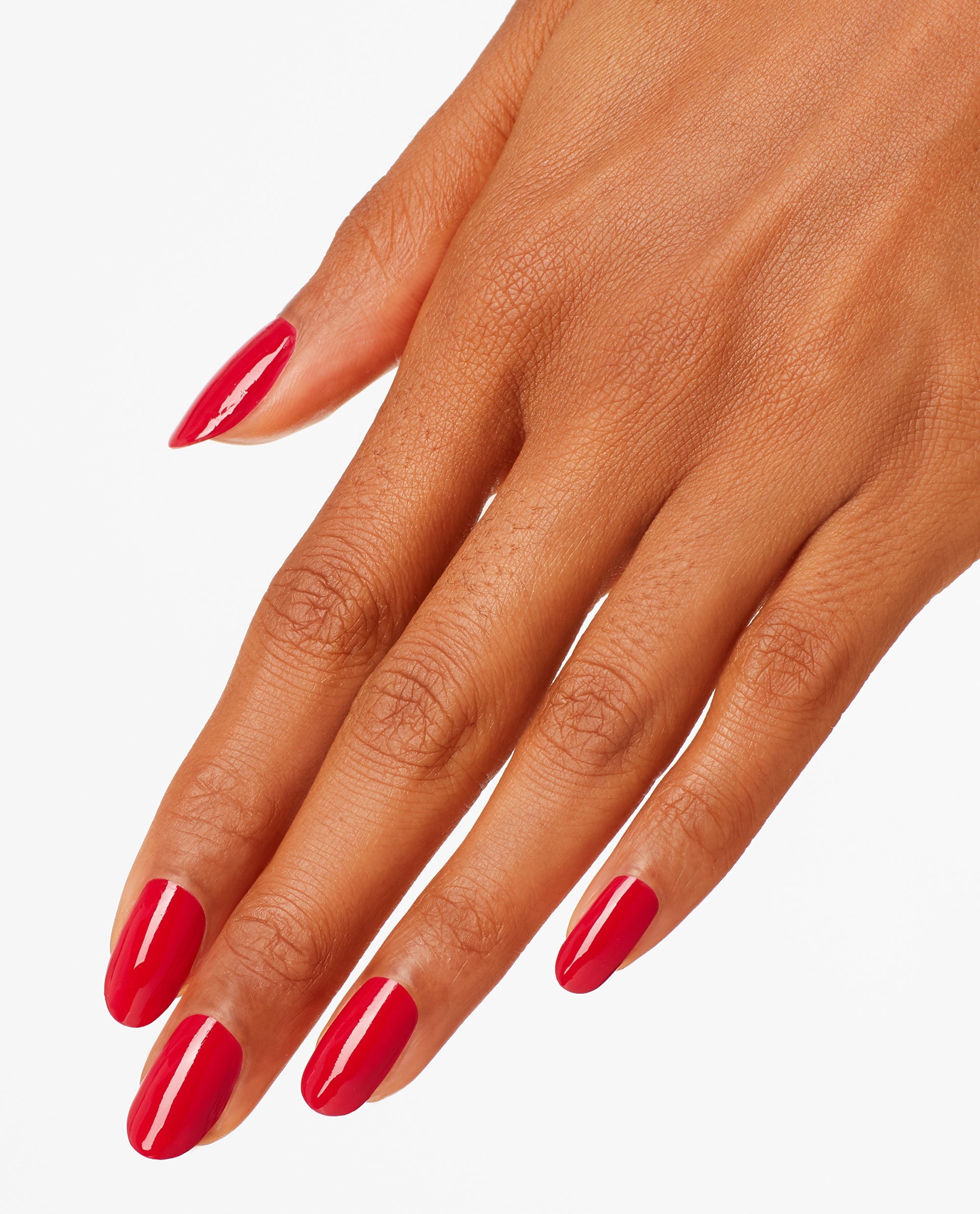 OPI Color So Hot It Berns Red Dipping Powder Mani