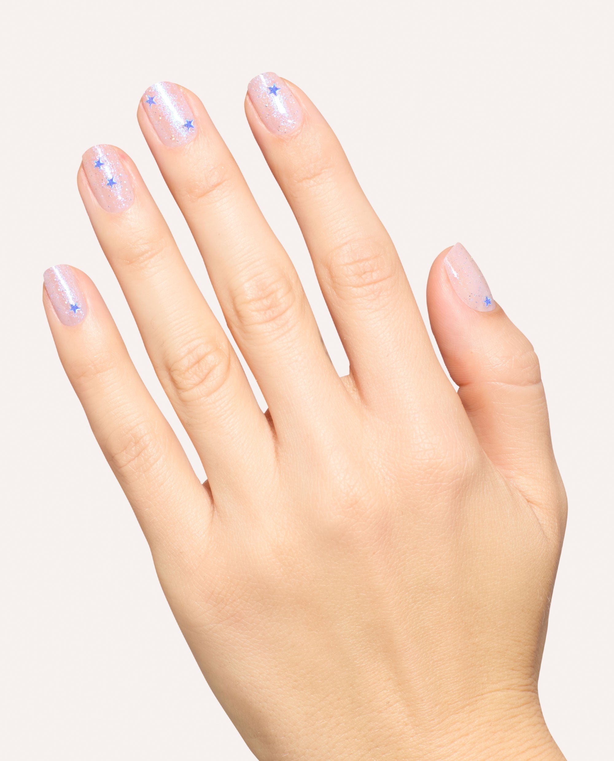 Cosmic Chic Light Purple Glitter Quick-Dry Nail Polish Mani