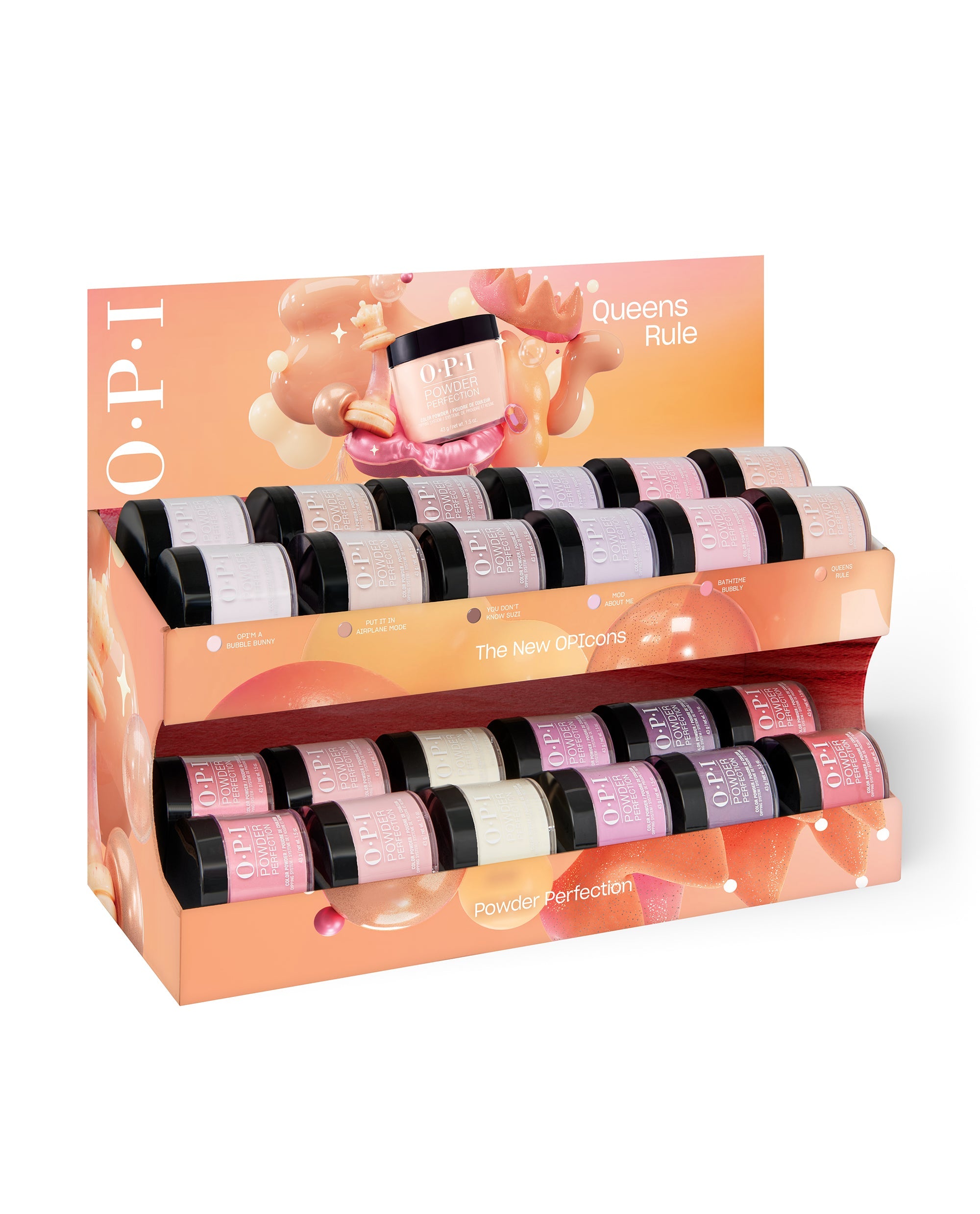 Spring '26 Powder Perfection 24pc Chipboard Display Angled