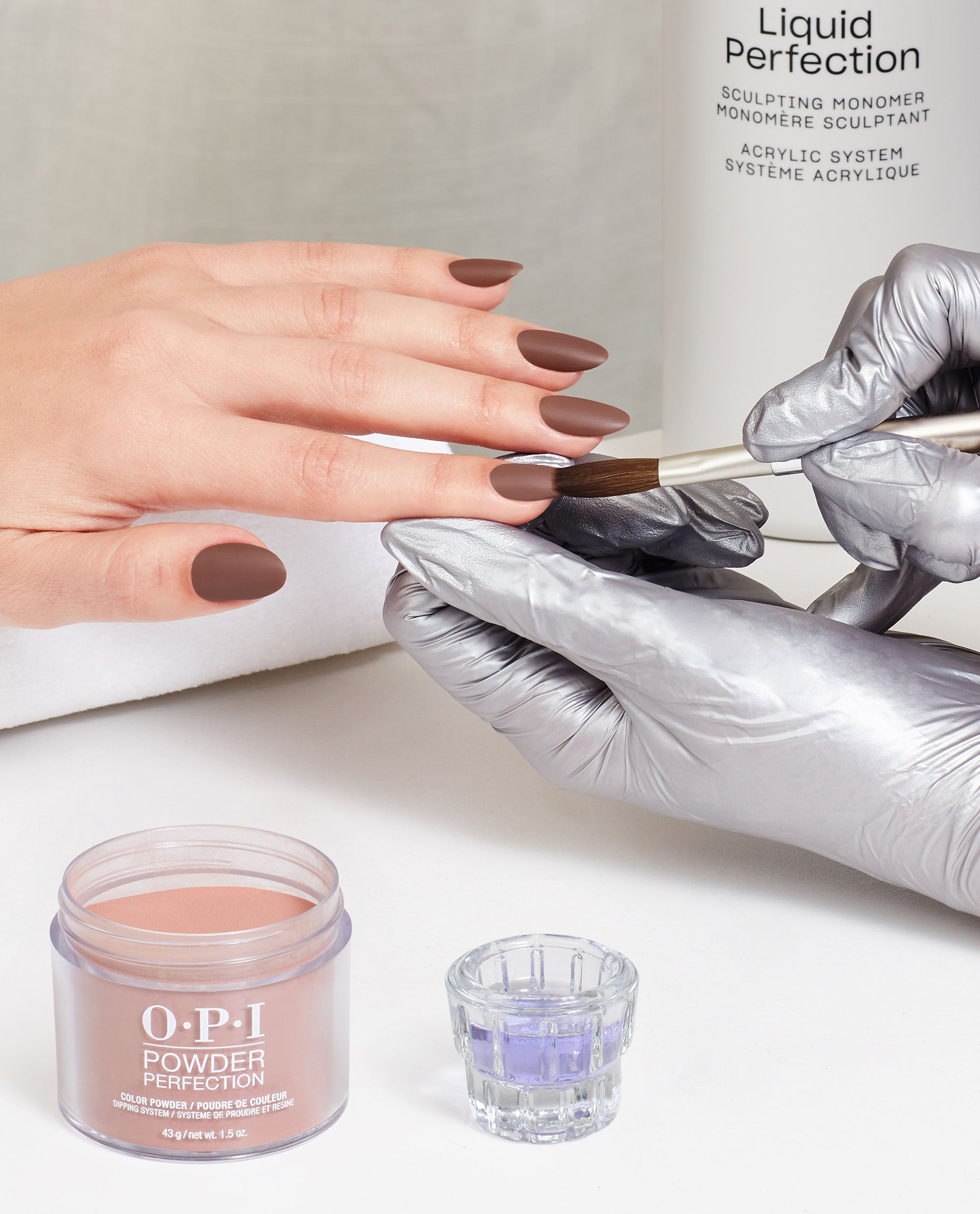 Espresso Your Inner Self Brown Dipping Powder Application