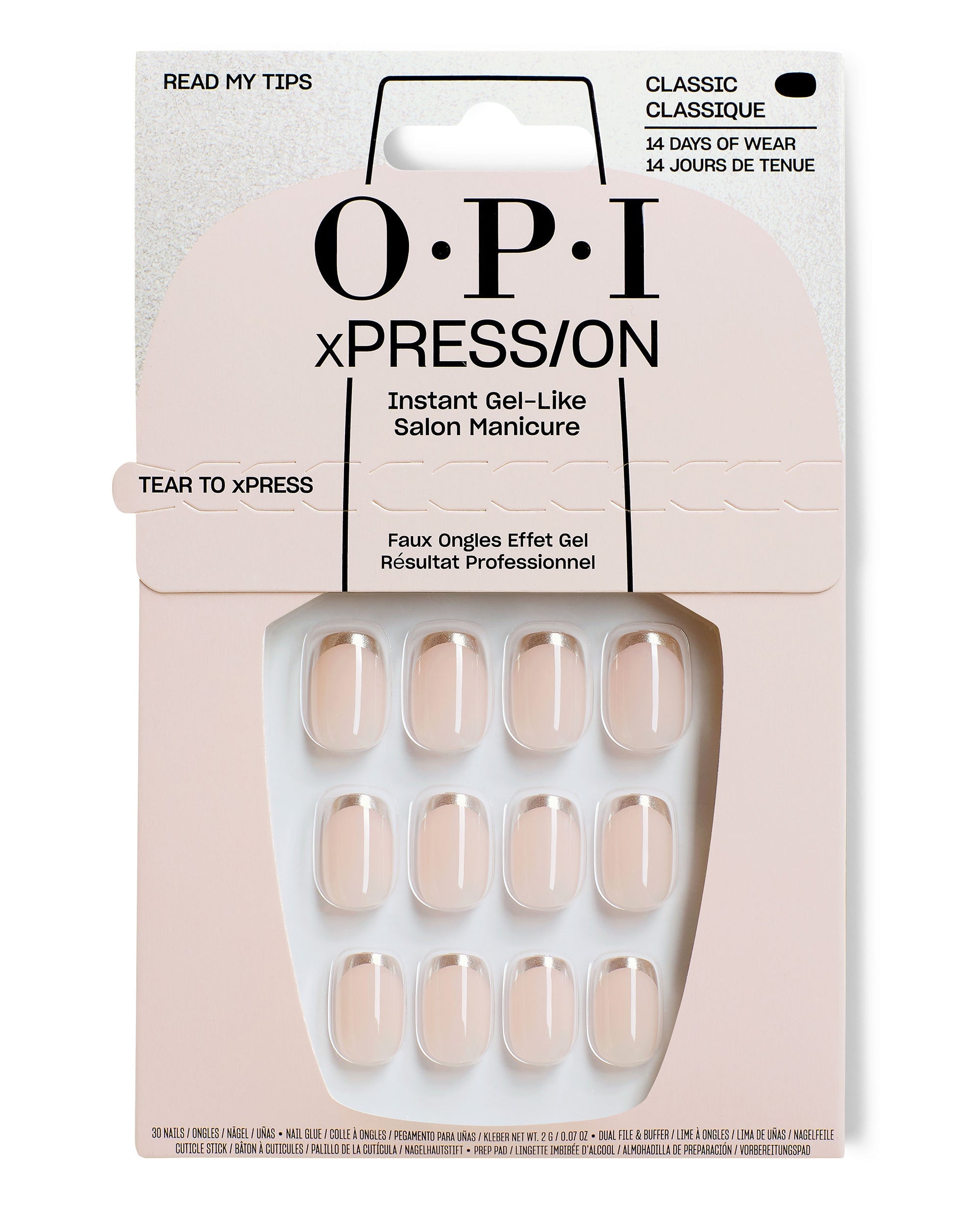 OPI Read My Tips Press on nails