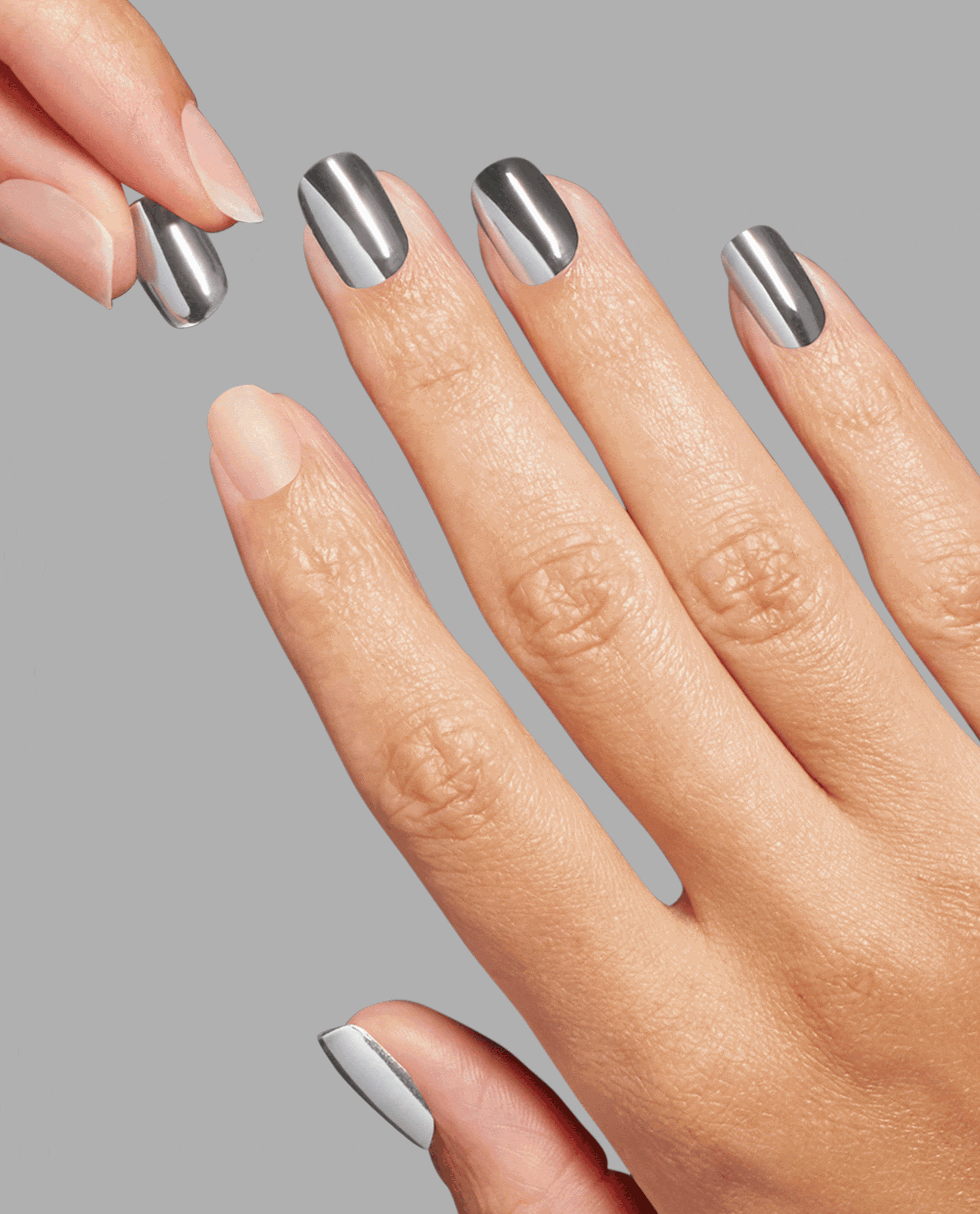 OPI Totally Metallic! Press on nails Gif
