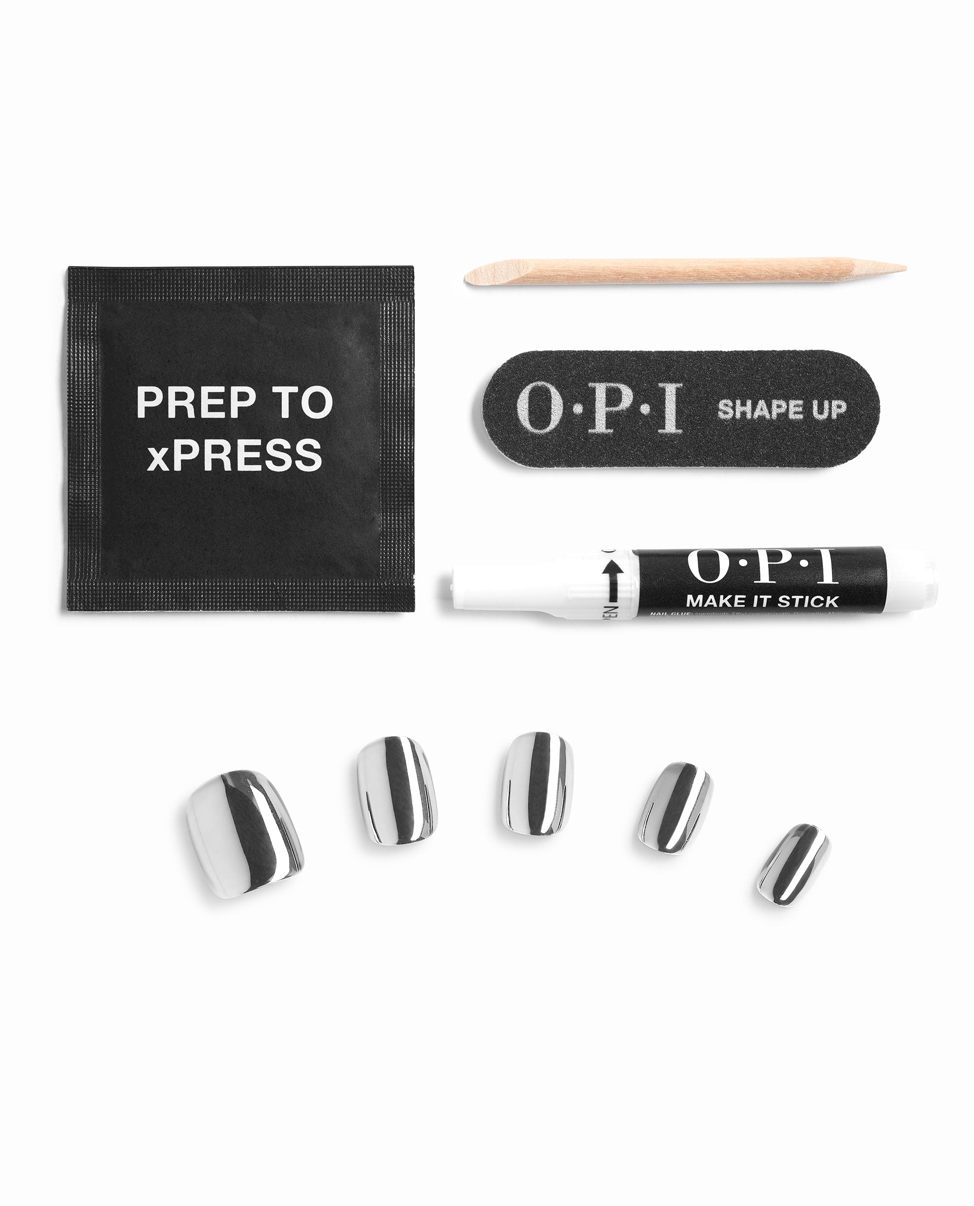 OPI Totally Metallic! Press on nails Contents