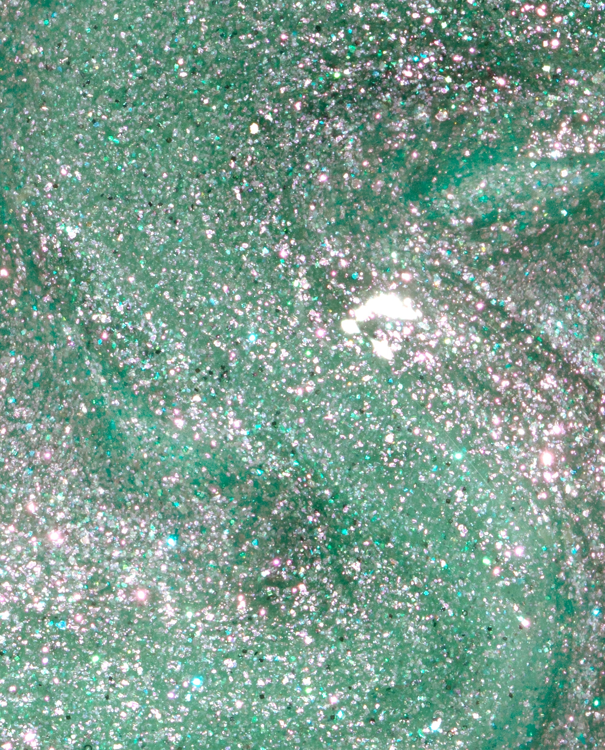Feelin’ Capricorn-y nail lacquer swatch showcasing shimmering mint-green glitter and iridescent flecks swirling in a glossy finish, highlighting OPI green nail polish perfect for spring nail colors.