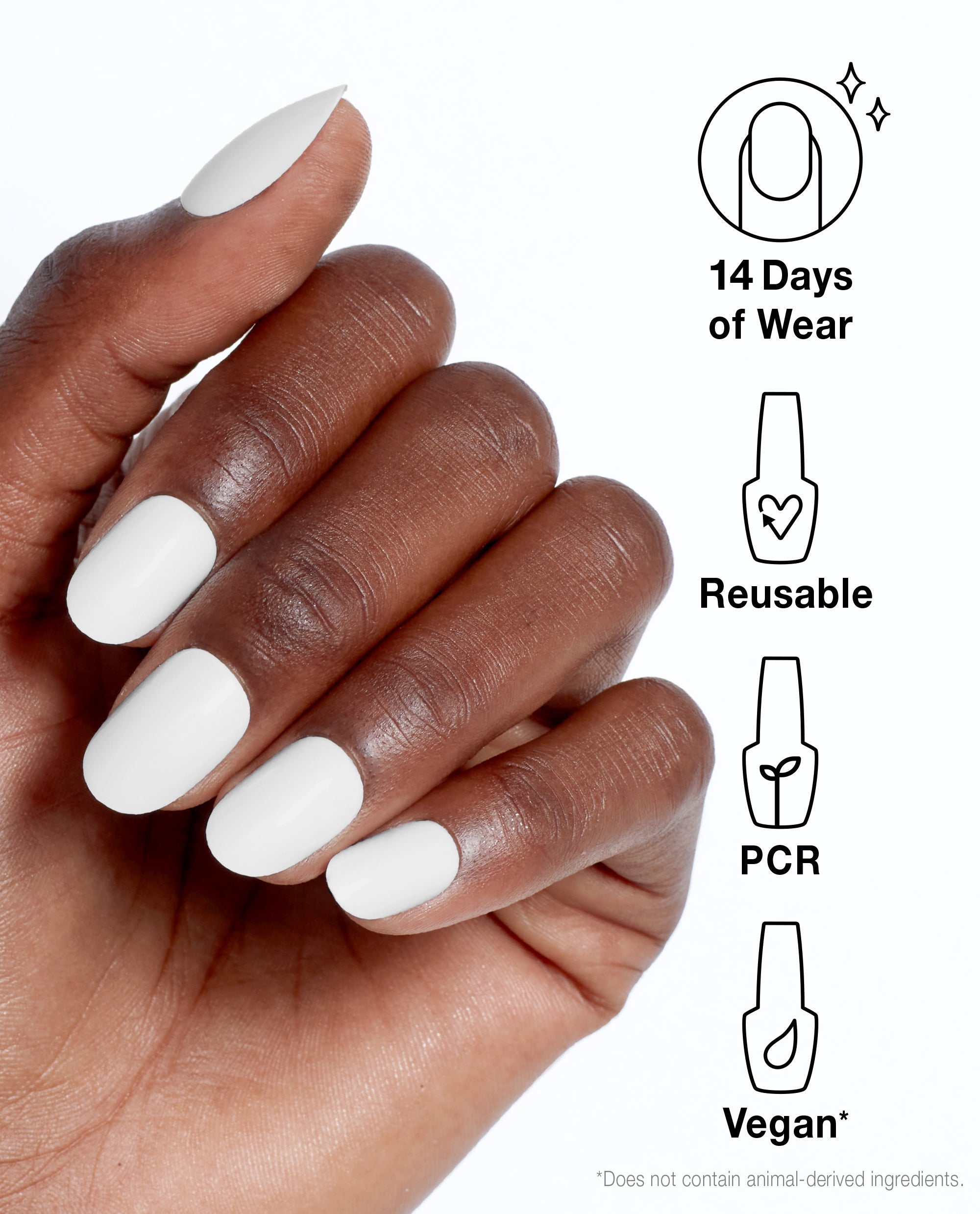 OPI Funny Bunny - Short White Press-on Nails Benefits