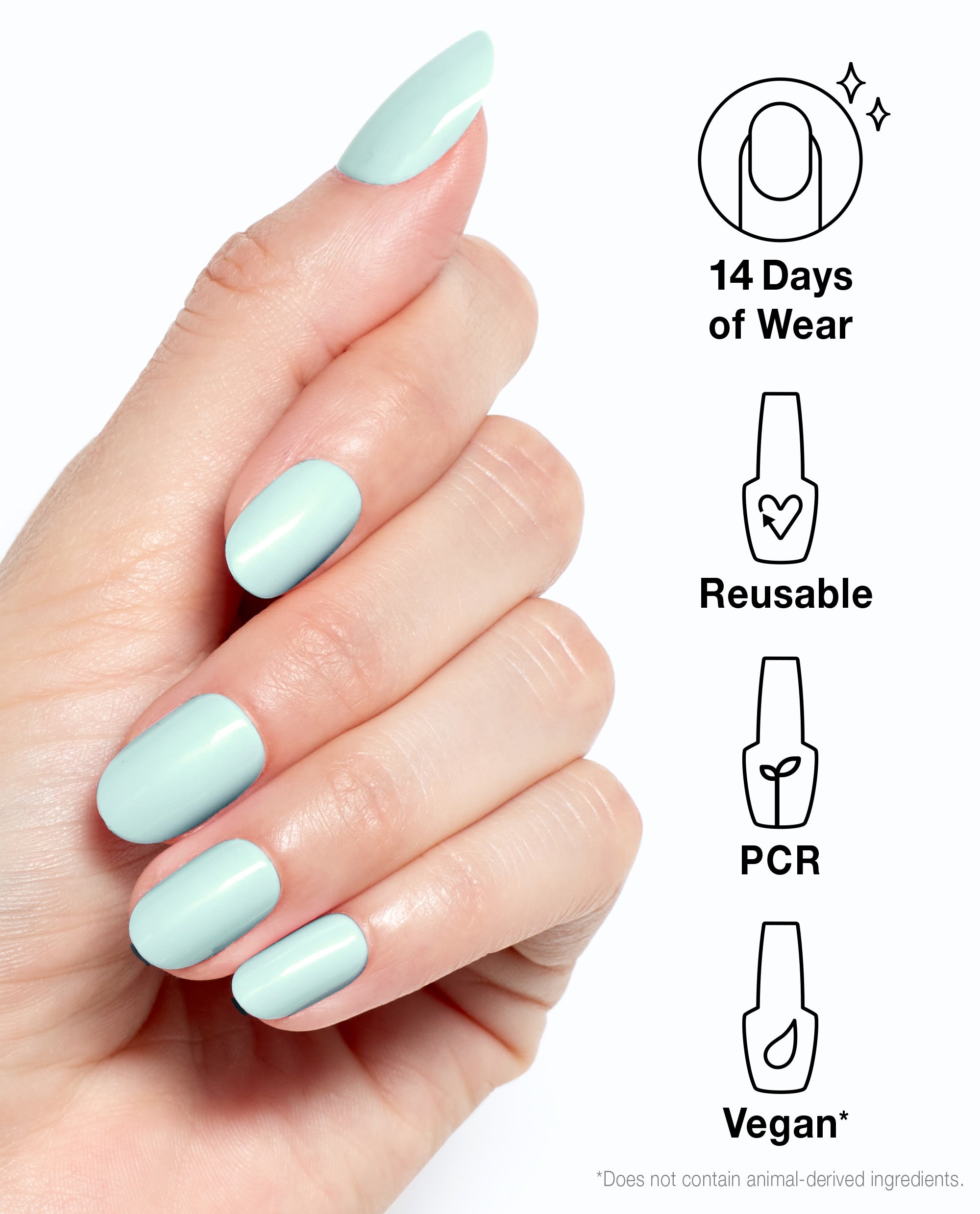 OPI Gelato on My Mind - Short Blue Press-on Nails Benefits