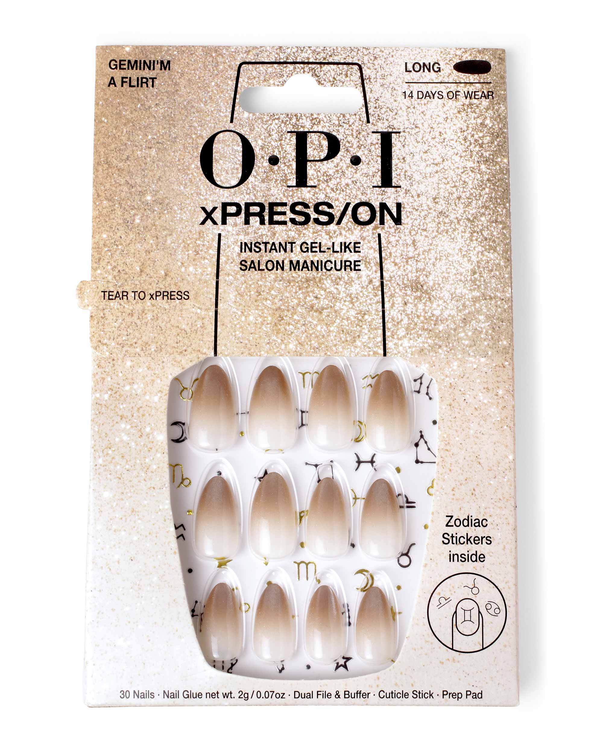 OPI Gemini'm a Flirt Neutral Press On Nails & Nail Stickers