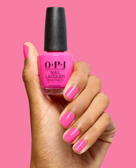 Go with the Floatie Vivid Pink Nail Polish Hand and Product