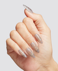 Halo There! Silver Glitter Dipping Powder Mani