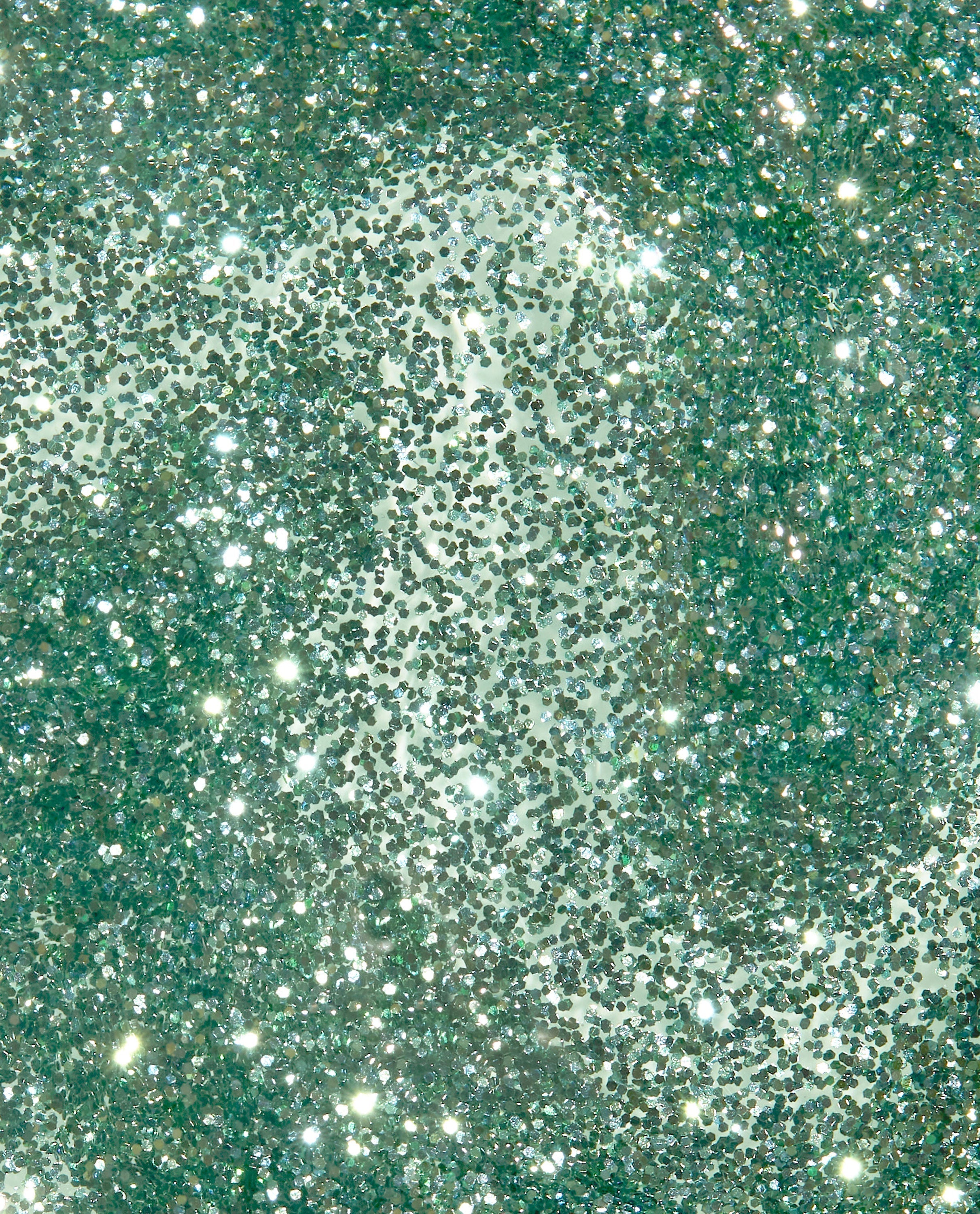 OPI Hang the Mintsell Infinite Shine swatch—sparkling mint green nail polish with dense silver-green hex glitter reflecting light, shown in a macro brush-out on a neutral backdrop—fresh, shimmering pick for spring nail colors.