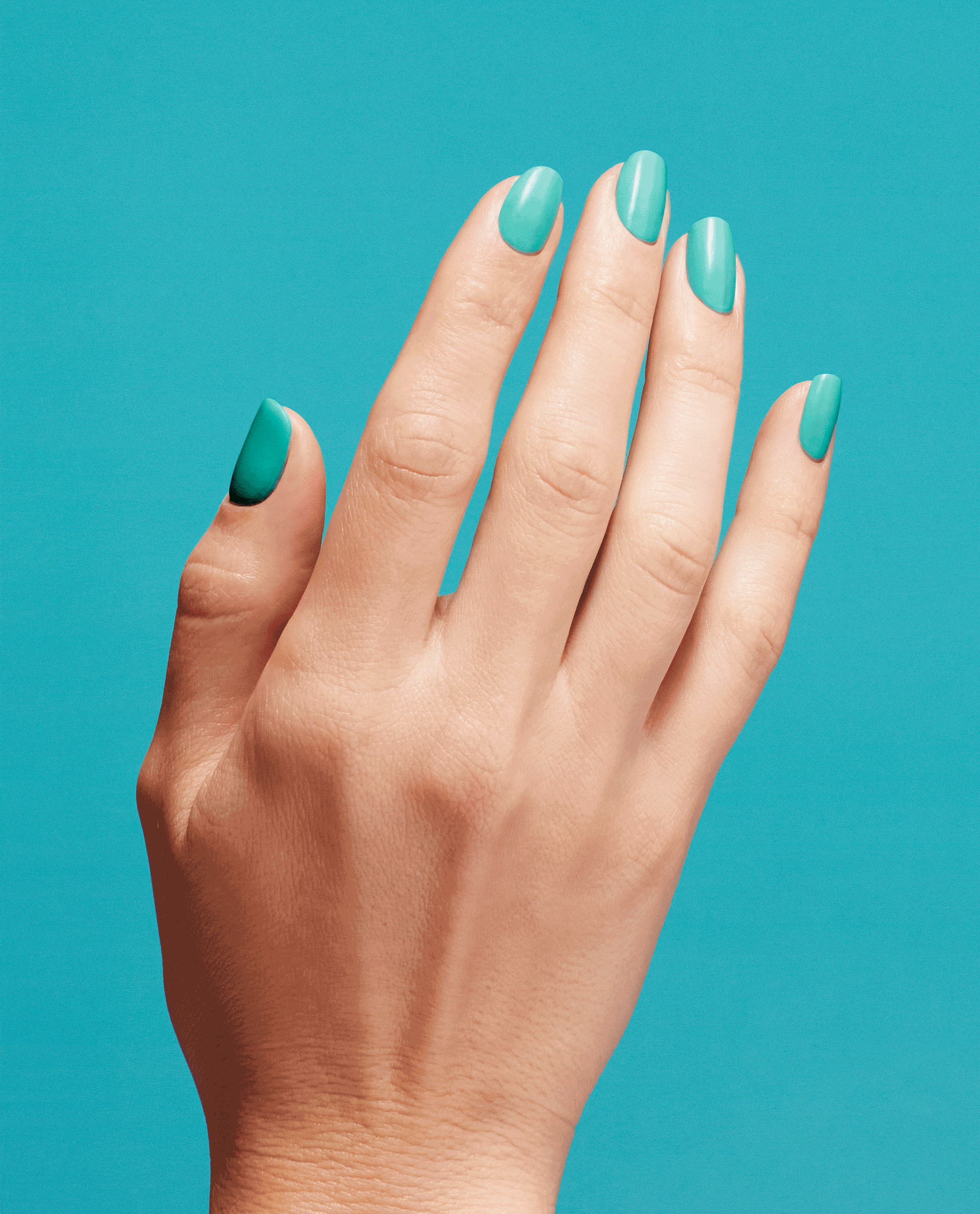 OPI® I’m Yacht Leaving. Turquoise Crème Dip Powders Hand and Jar