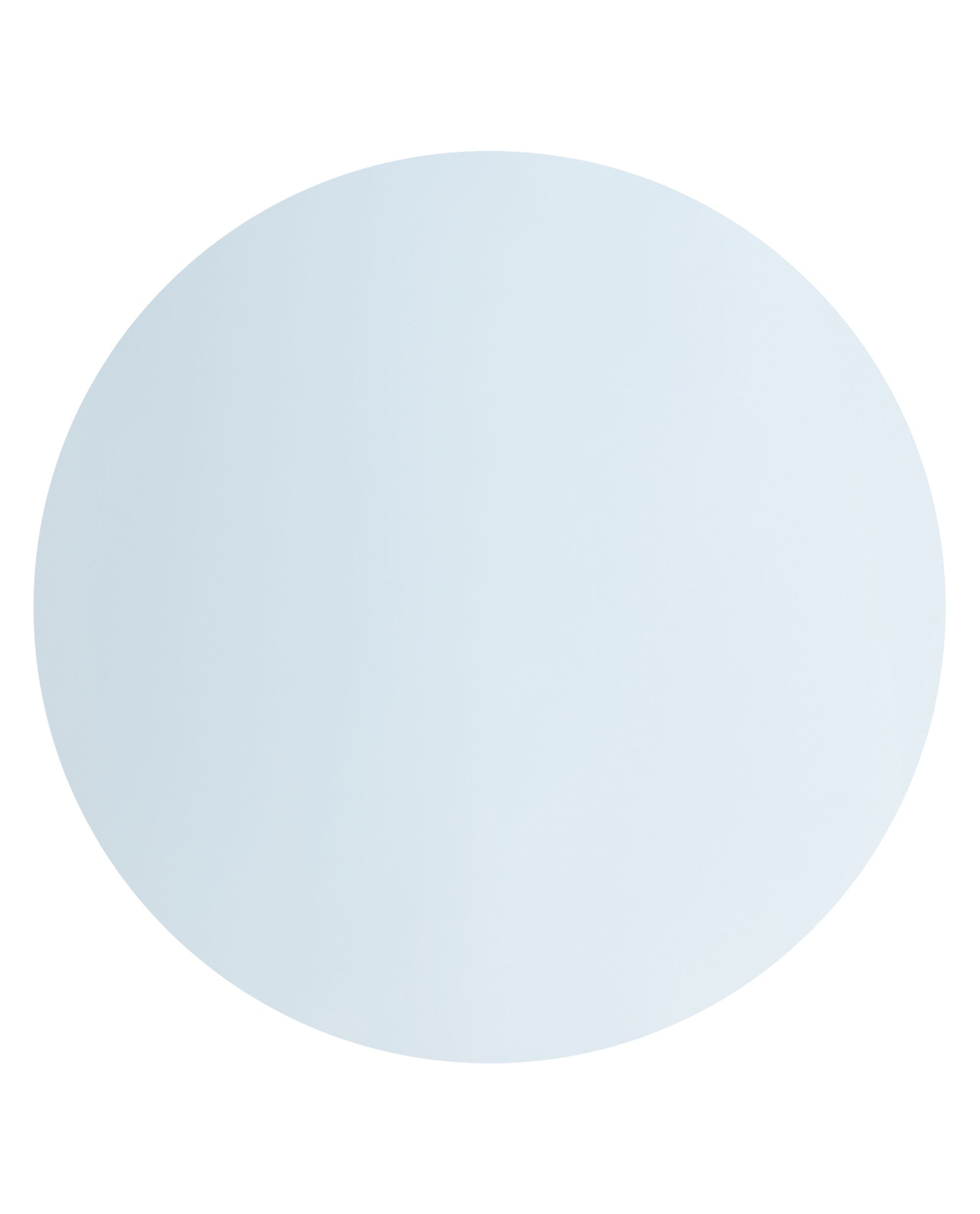 OPI It's a Bunny! xPRESS/ON nail swatch displays a soft pale blue shade in a large circular sample on a clean white background.