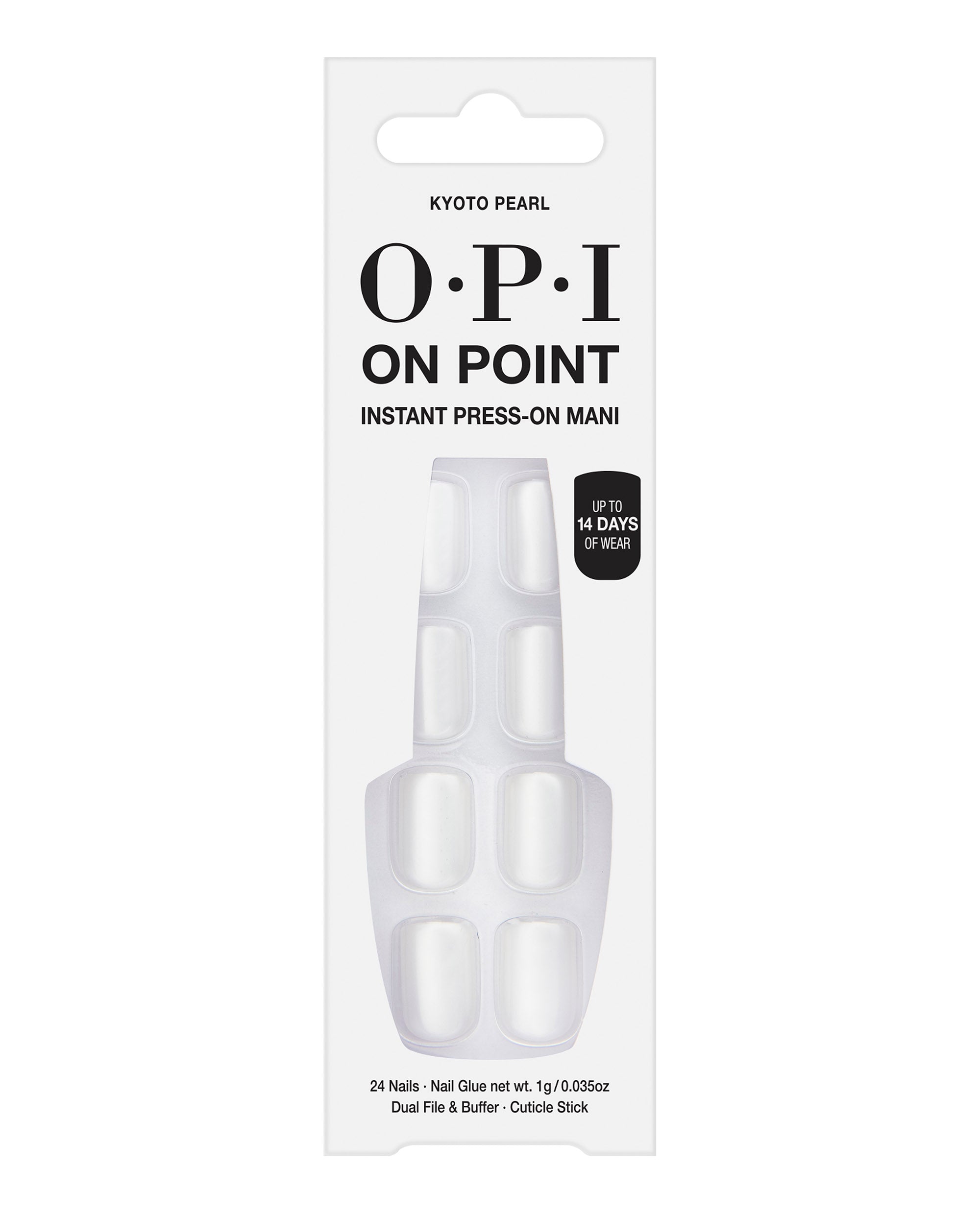 Kyoto Pearl On Point White Press-on Nails
