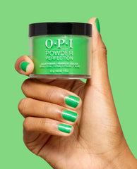 Lime of My Life Green Shimmer Nail Dip Powder Hand and Product