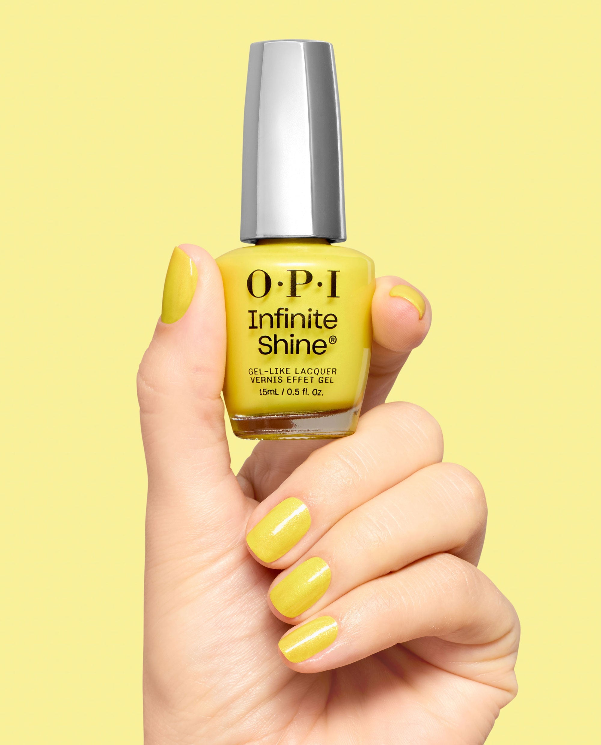 Limon-yello! Lemon Yellow Shimmer Long Lasting Nail Polish Hand and Product